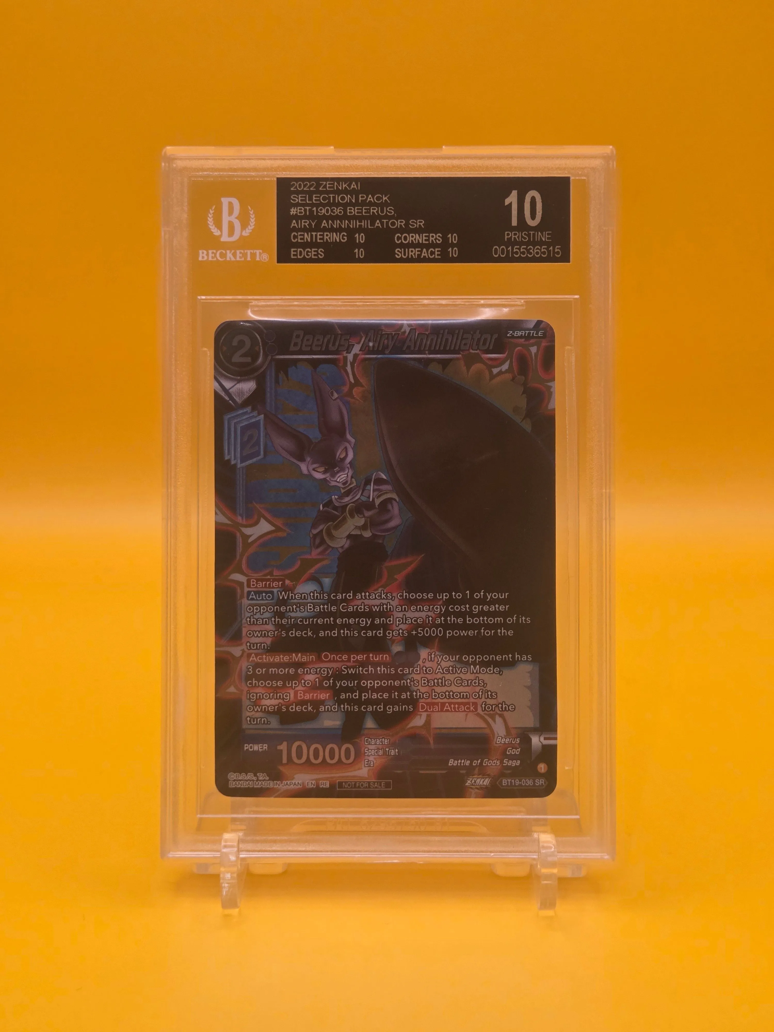 Product image for Beerus Airy Annihiltor Beckett 10 Black Label