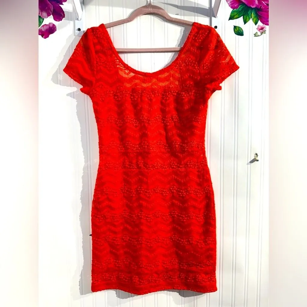 Product image for Free People Orange Lace Dress Sz M