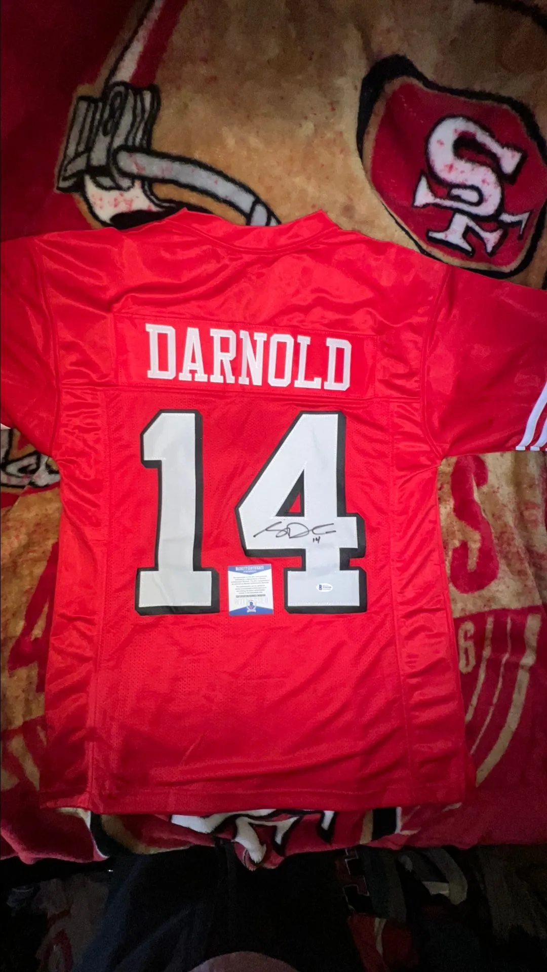 Product image for Sam Darnold Signed 49ers Jersey
