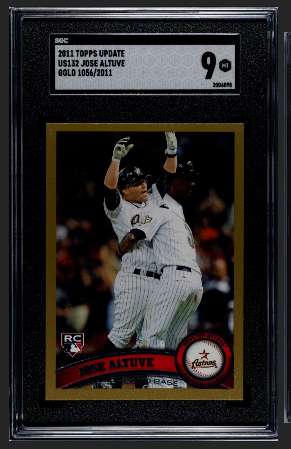 Product image for 2011 Topps Update Gold Jose Altuve RC /2011 SGC 9