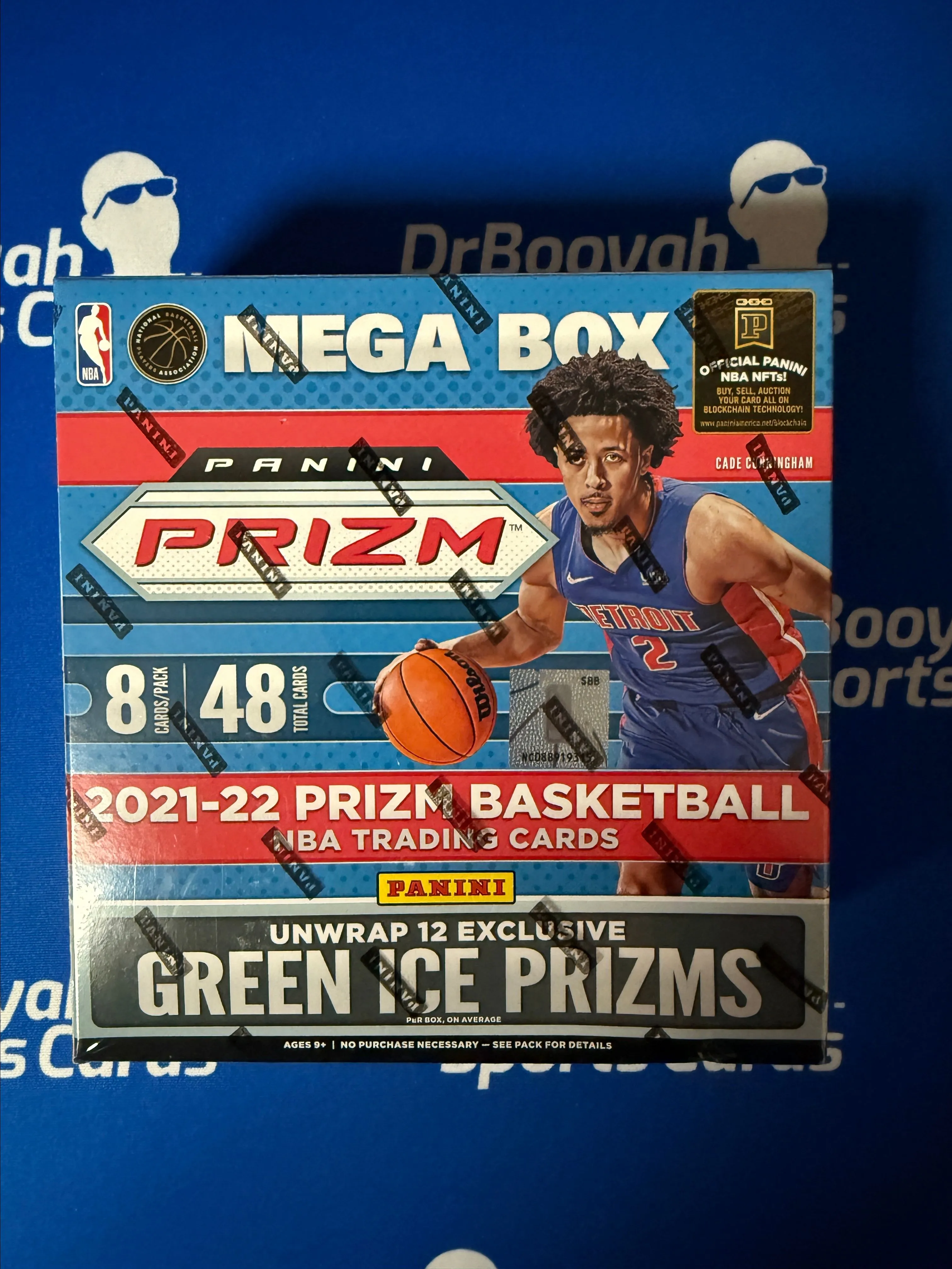 Product image for 2021-22 Prizm Basketball Mega Box Green Ice - 1 Box