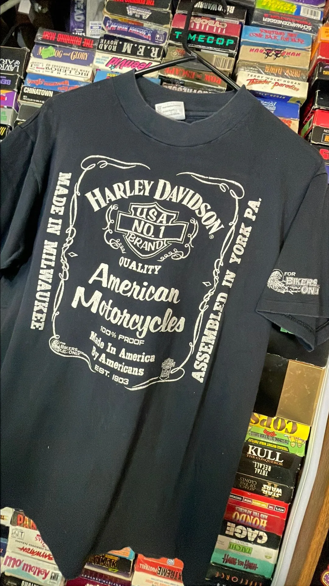 Product image for harley davidson jack daniels logo 80s rare large