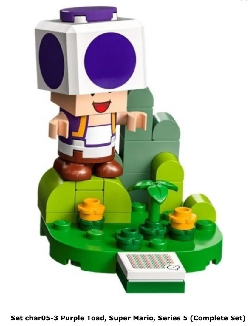 Product image for LEGO Super Mario Series 5 Purple Toad brand new