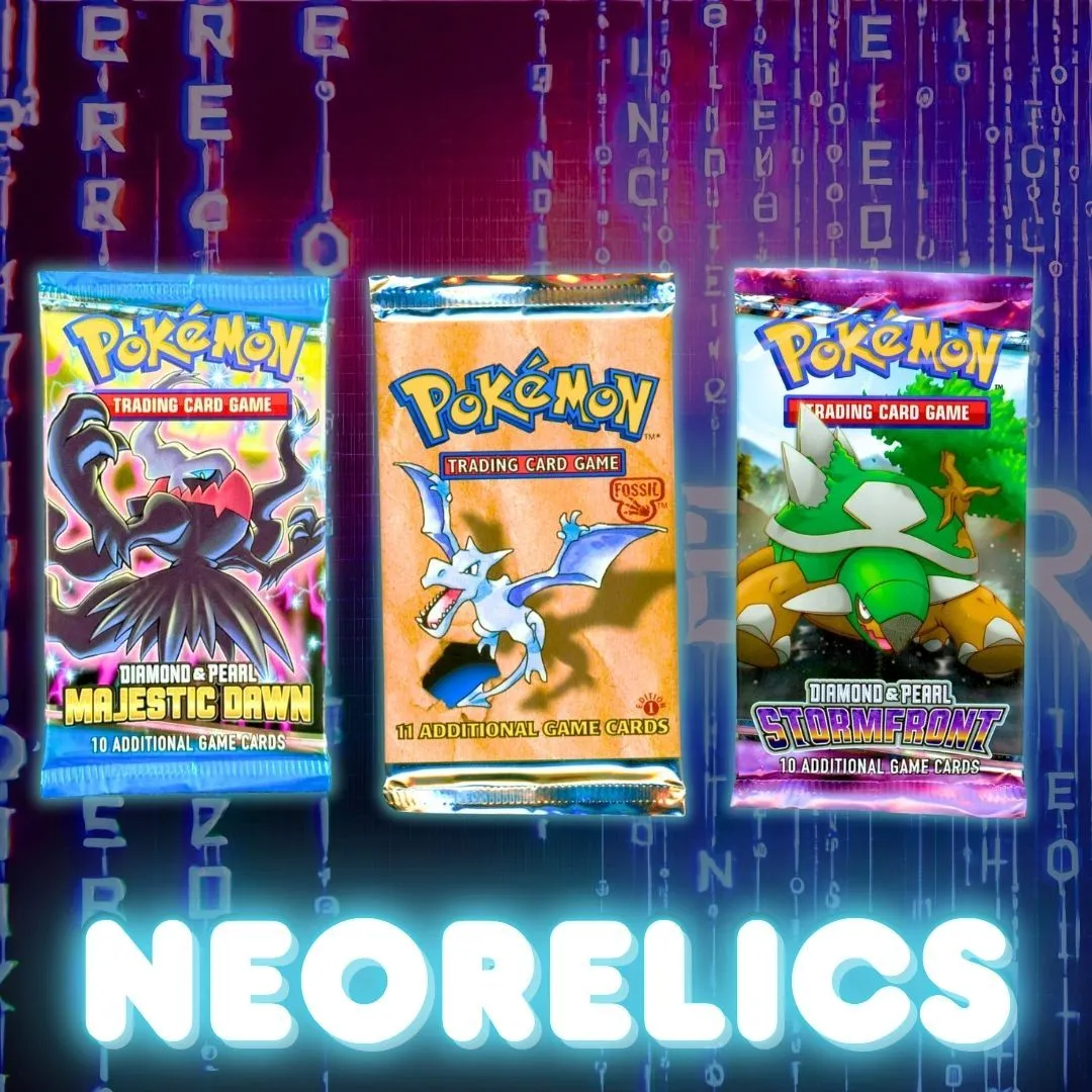 Product image for 💎 1× Majestic Dawn ⚡ 1× Stormfront 🦖 1× Fossil 1st Ed 🌈 (3 Packs Total) 🎉✨