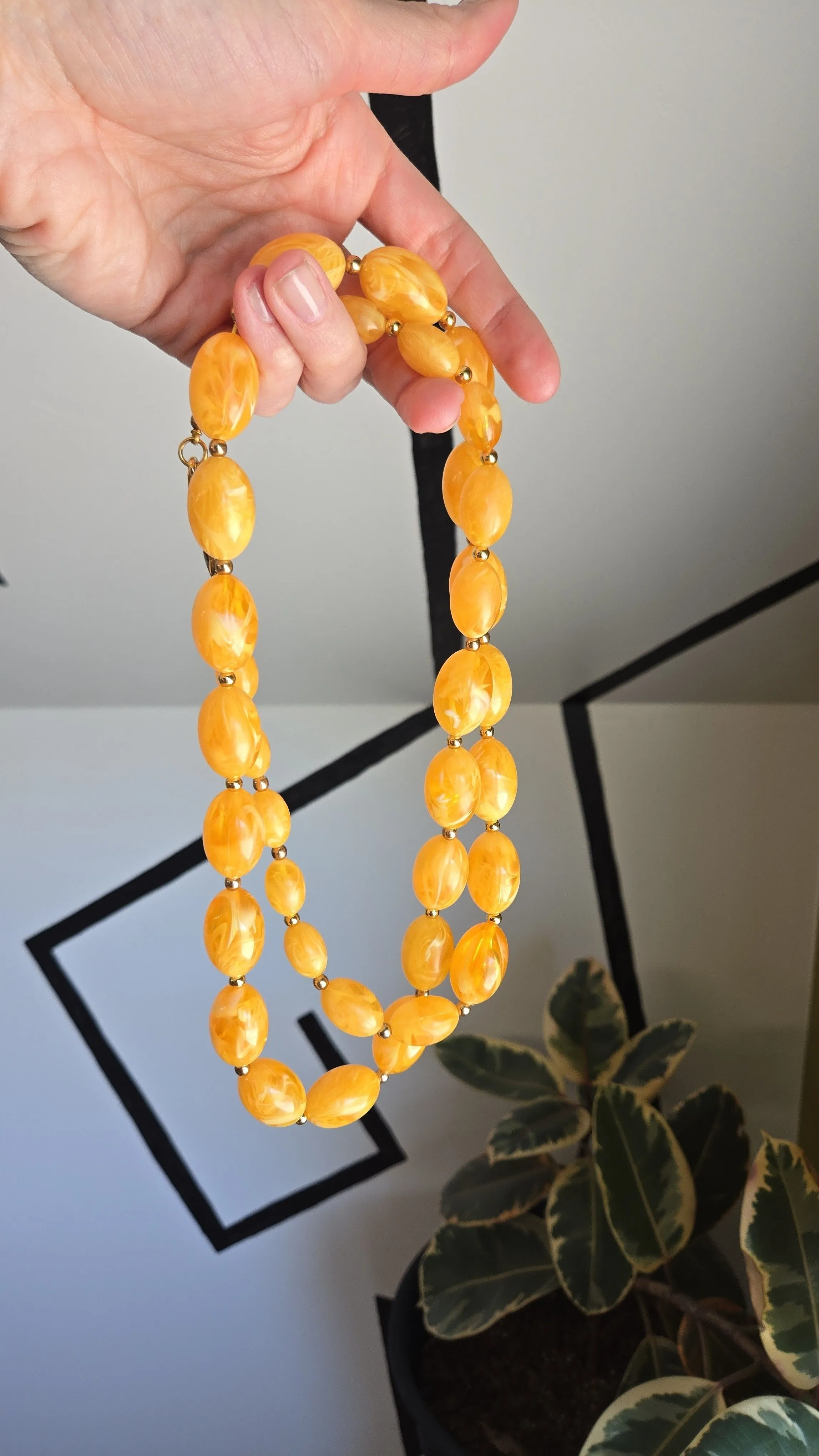 Product image for 9. Kenneth Lane Yellow Bead Necklace 