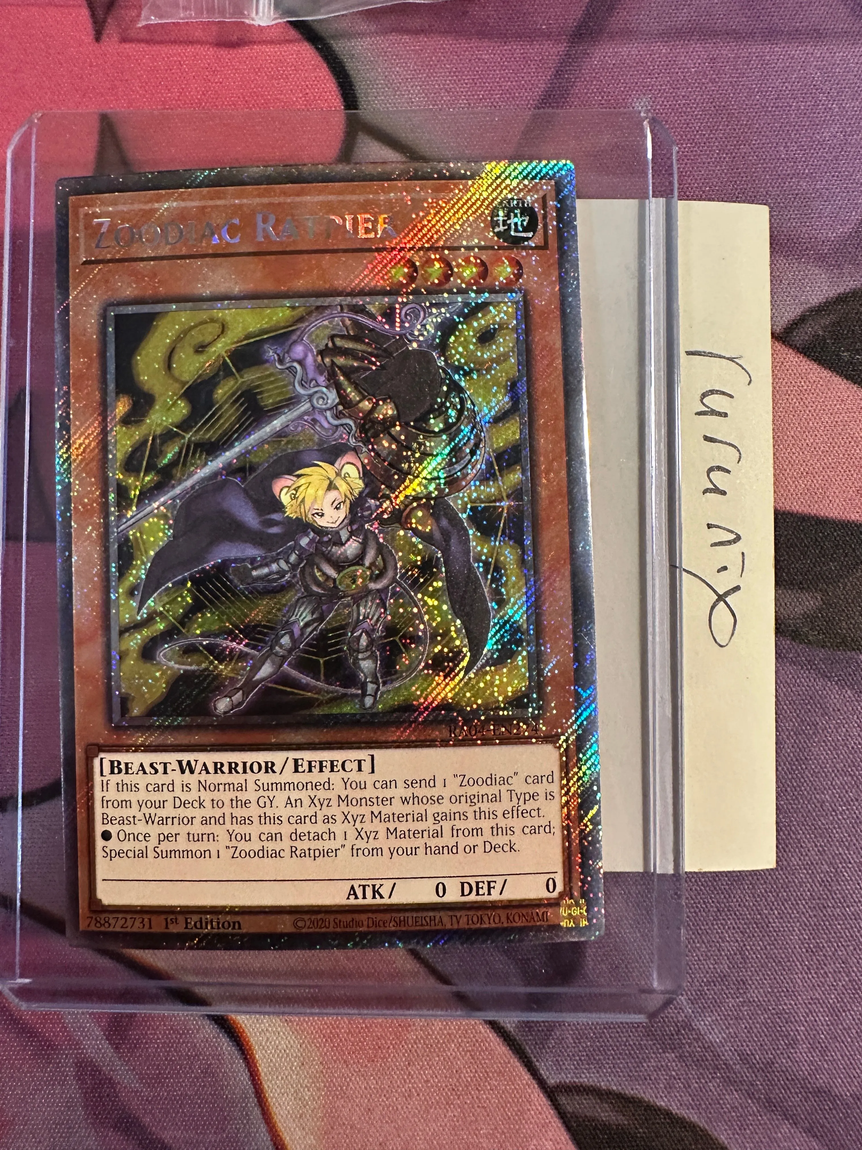 Yugioh Zoodiac Ratpier (Platinum Secret Rare) RA04-EN274 - Quarter Century  Stampede  Whatnot: Shop, Sell, Connect