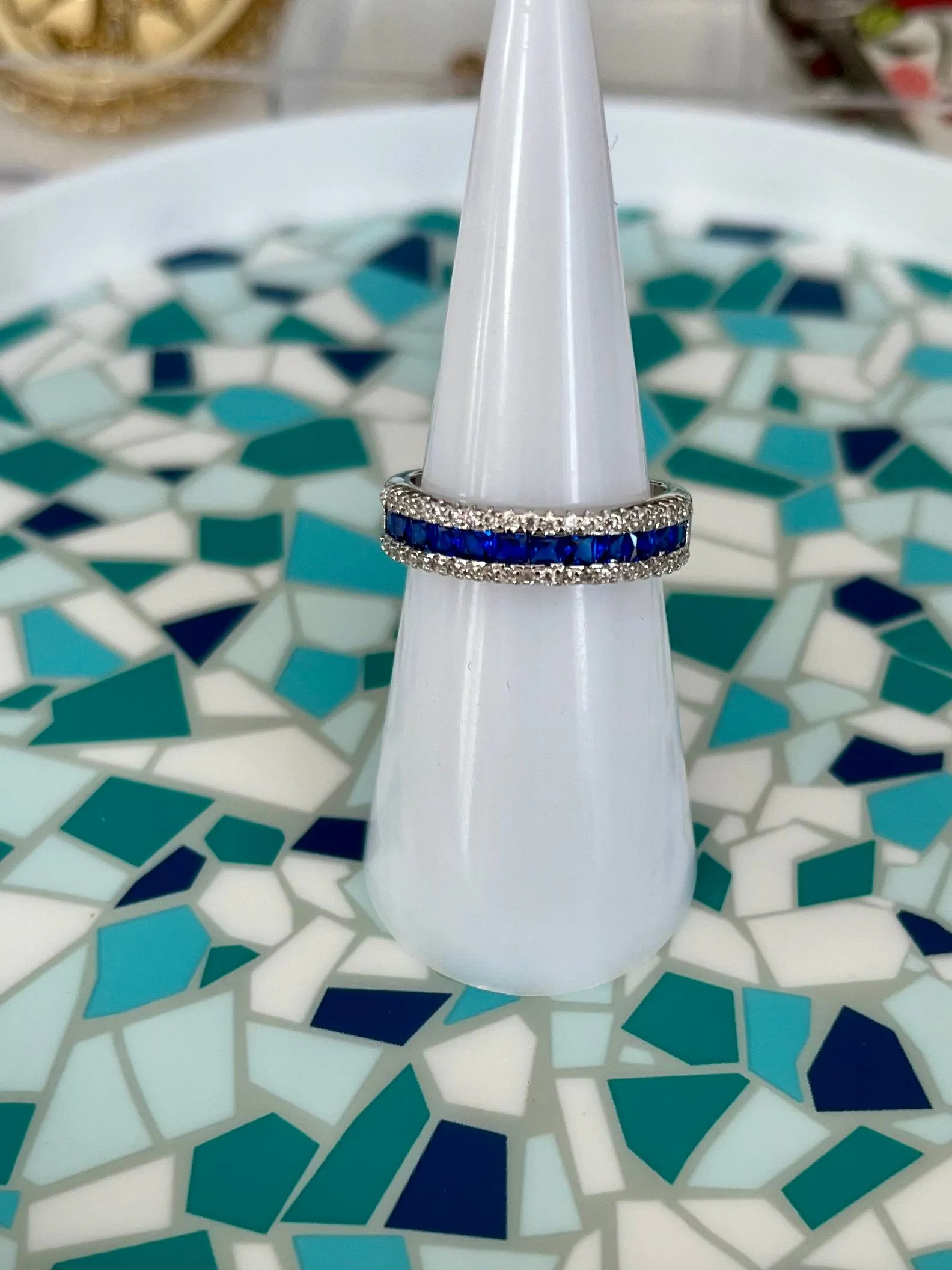 Product image for Rhodium Cobalt Ring
