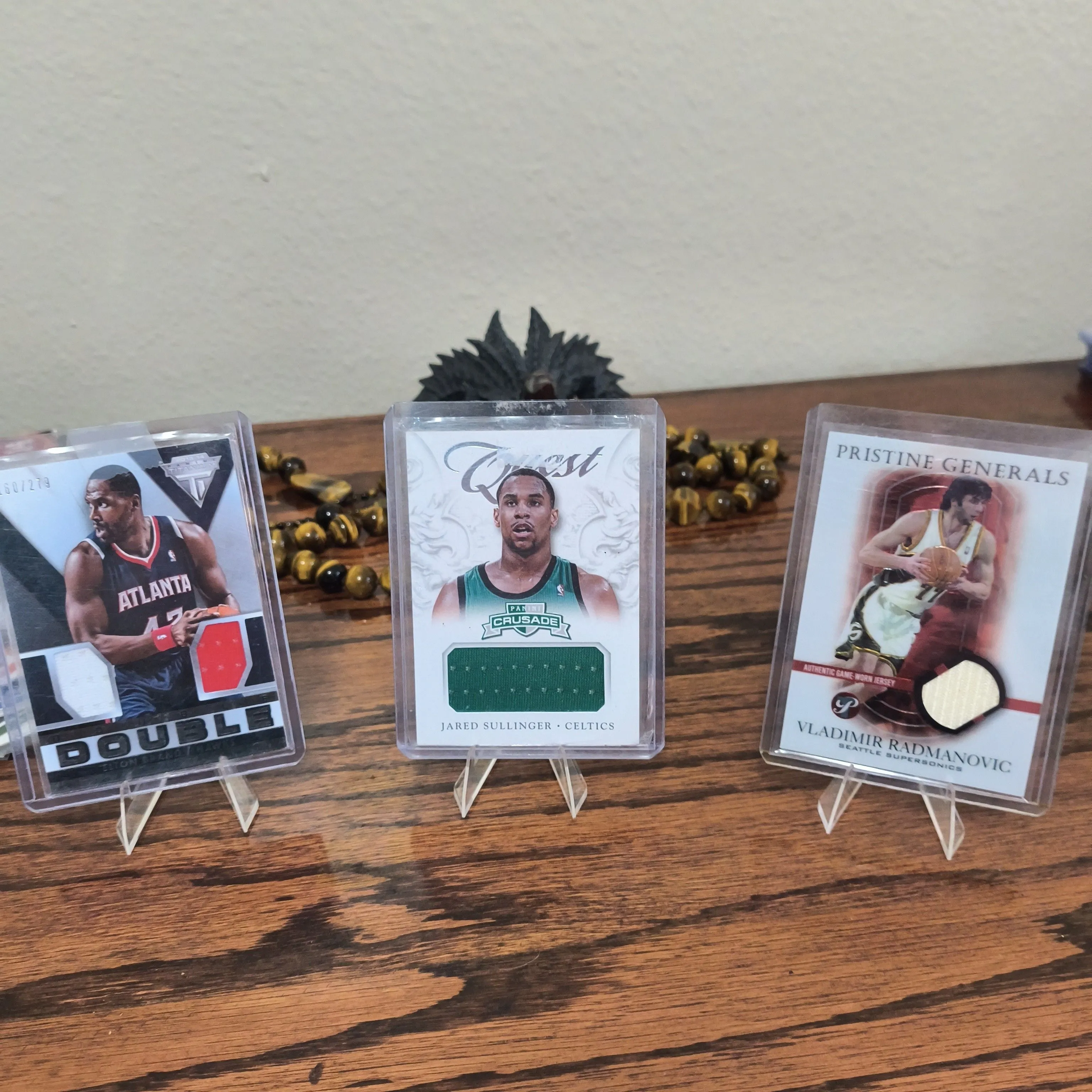 Product image for three vintage patch cards 
