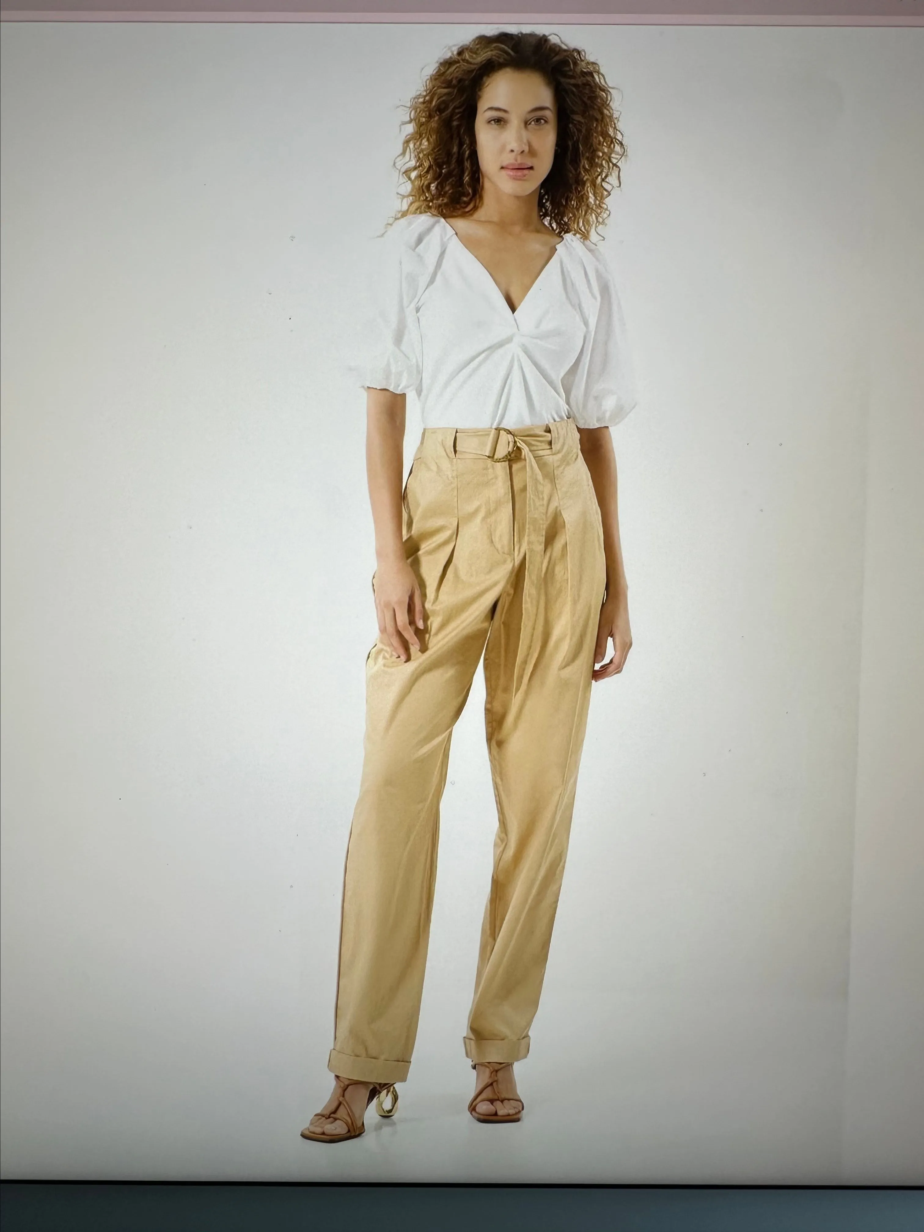 Product image for Tanya Taylor Tyler Pants - Tan - size 2