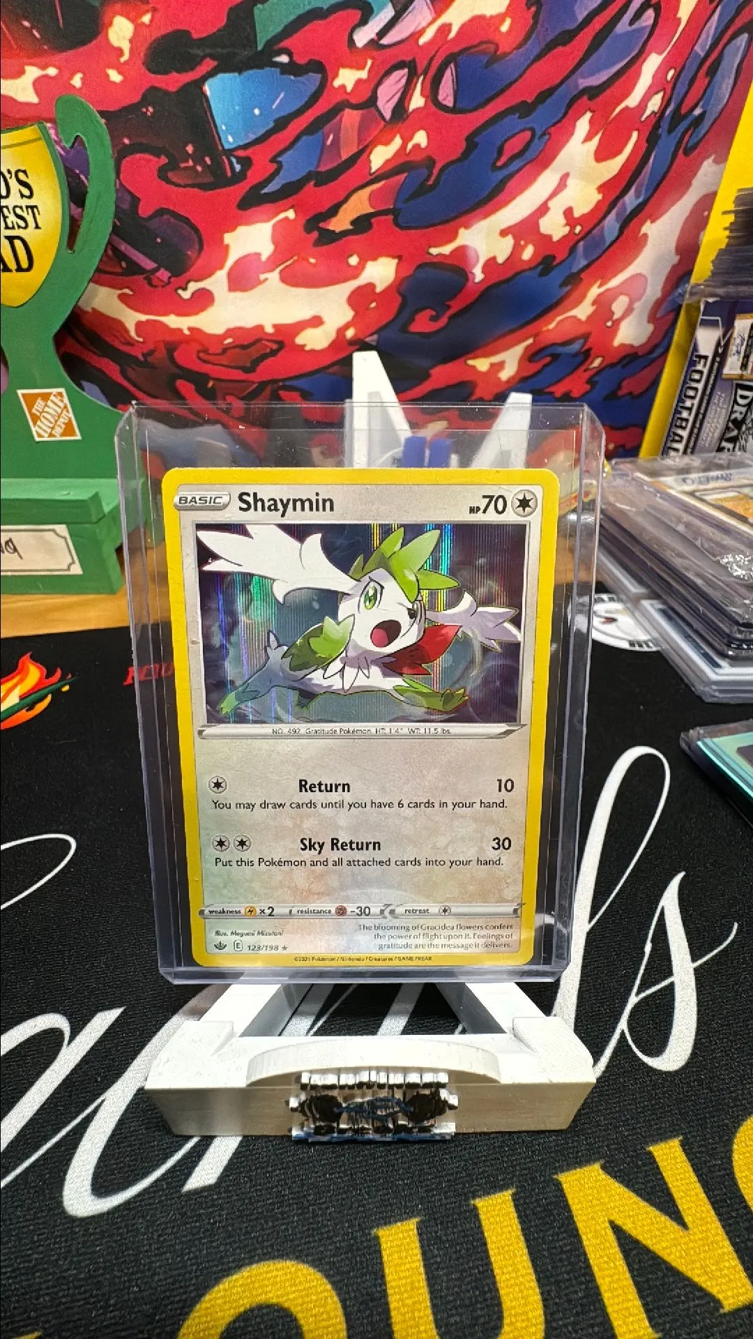 Product image for Shaymin #123/198 Holo Rare 2021 Pokemon Chilling Reign NM