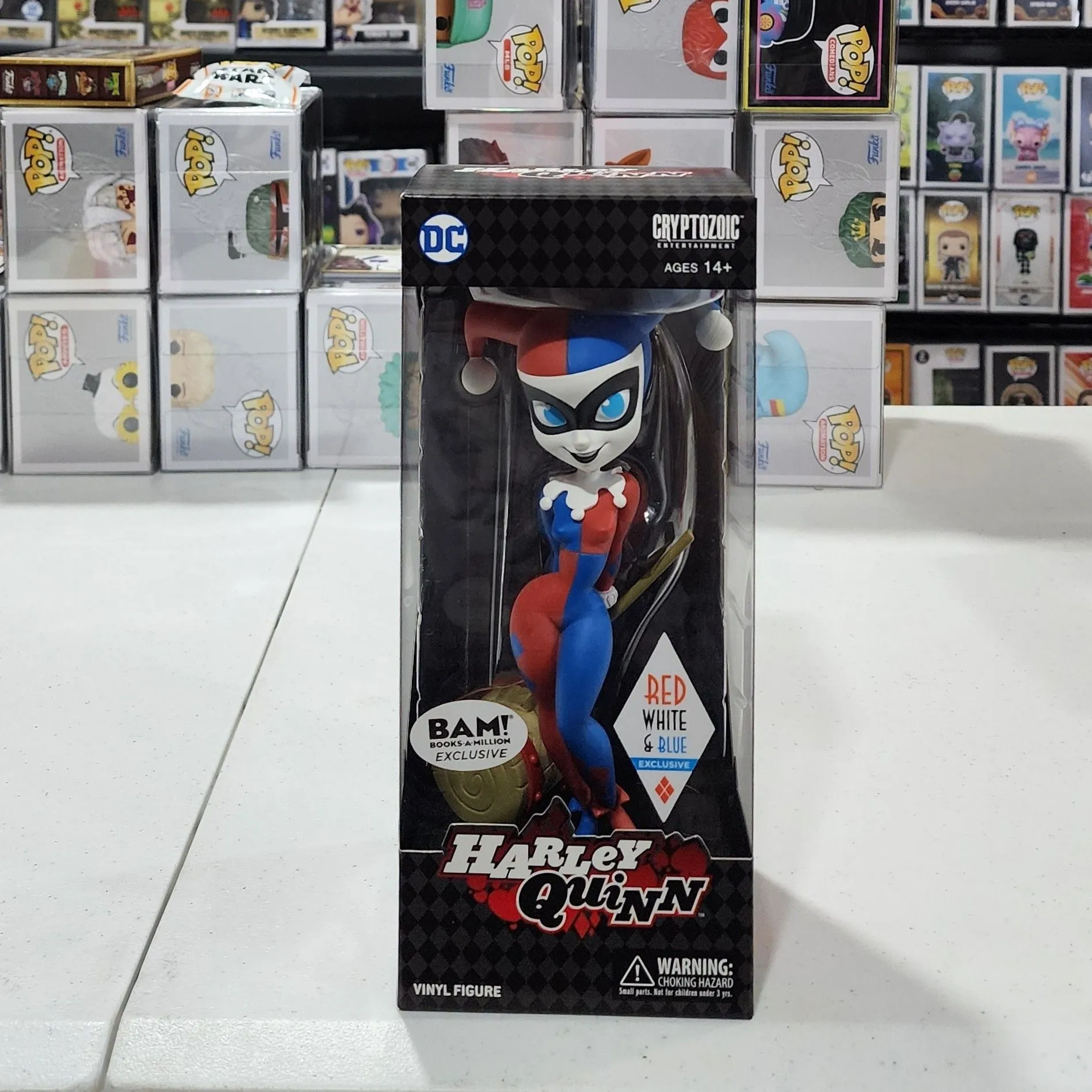 Product image for Cryptozoic DC Comics Bombshells Harley Quinn Red , White & Blue BAM! Exclusive