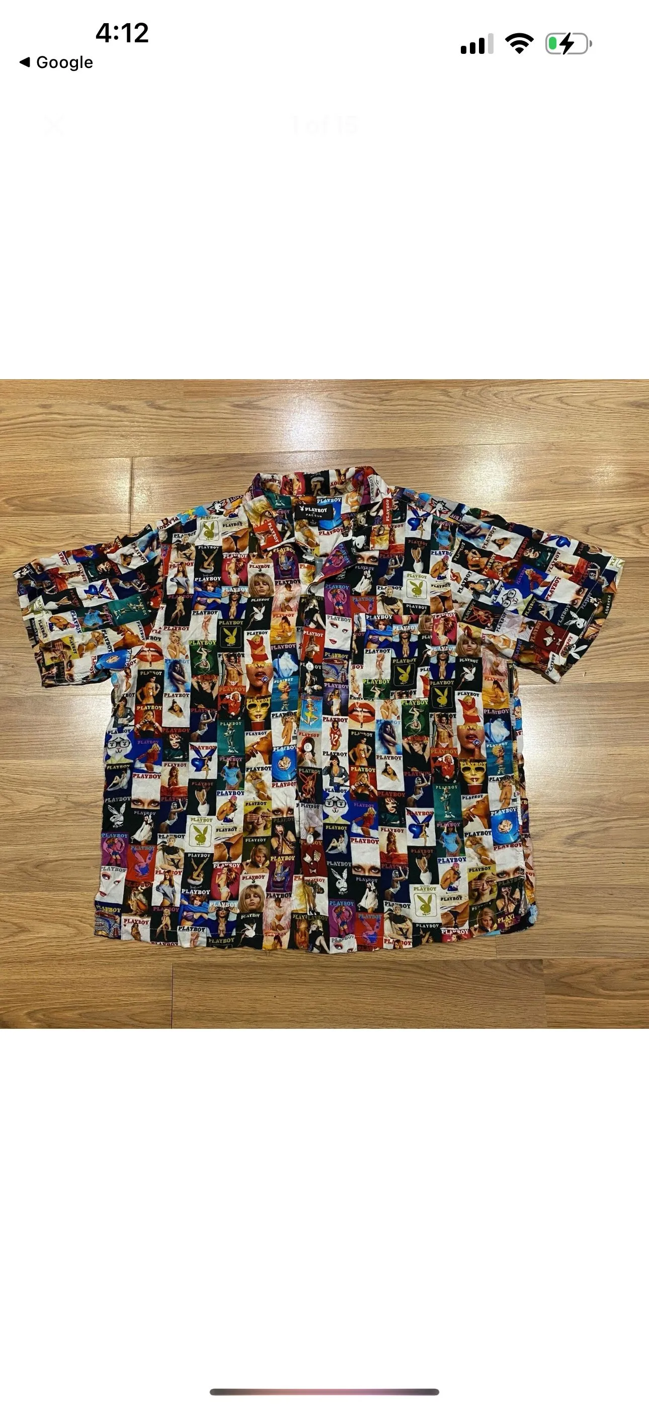 Product image for Playboy Centerfold Magazine Covers Button Down Shirt Vintage 90s Sz Small