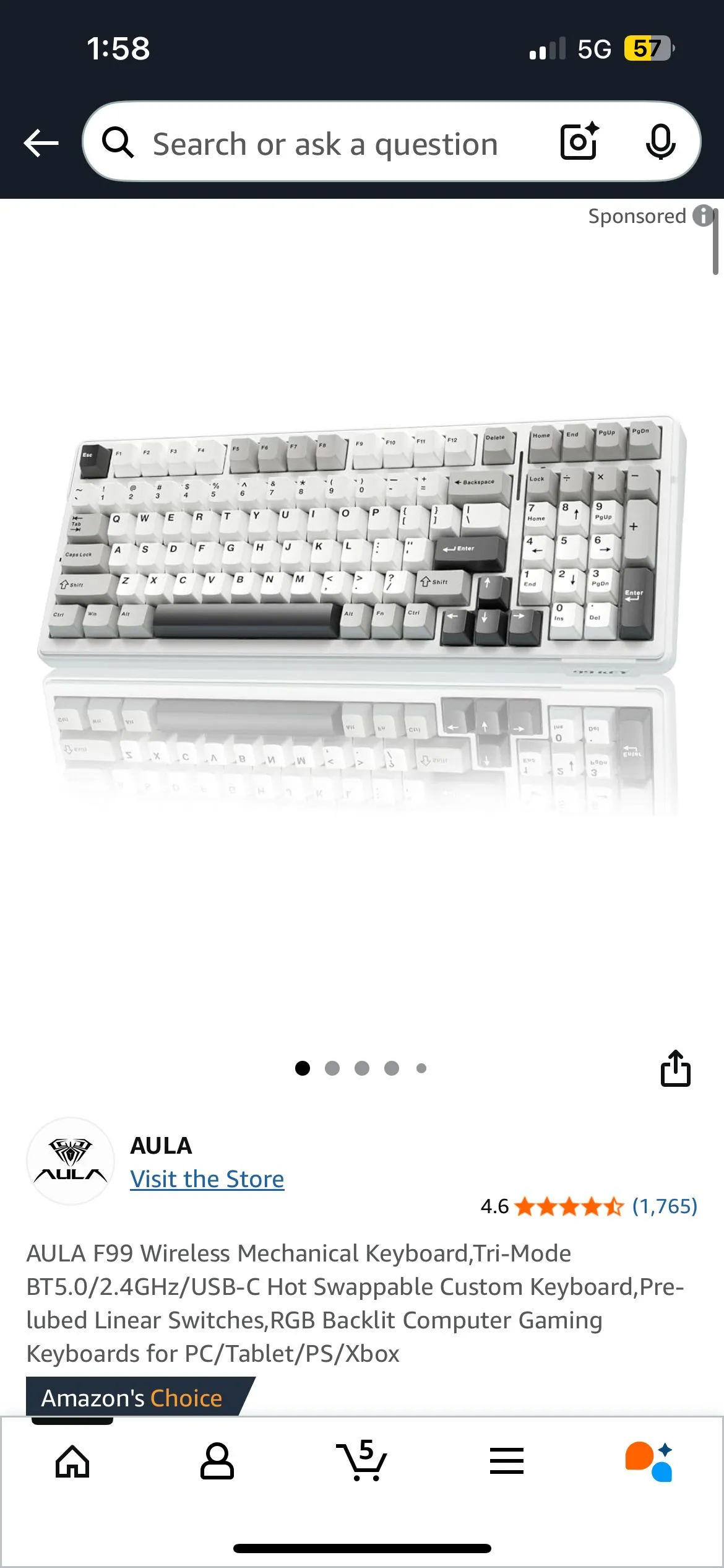 Product image for Aula Mechanical keyboard F99