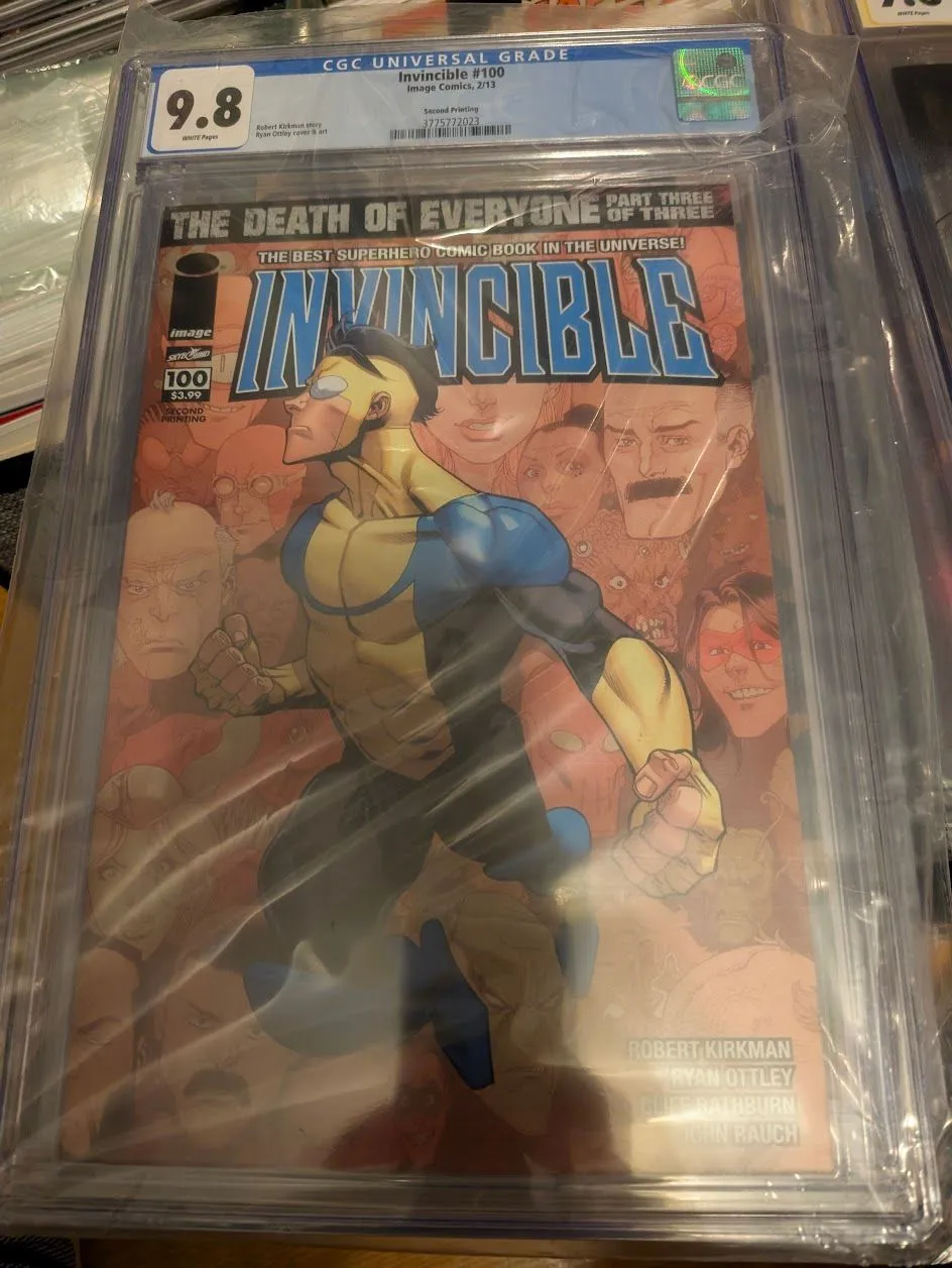 Product image for INVINCIBLE #100 CGC 9.8 2ND PRINT!!! HTF
