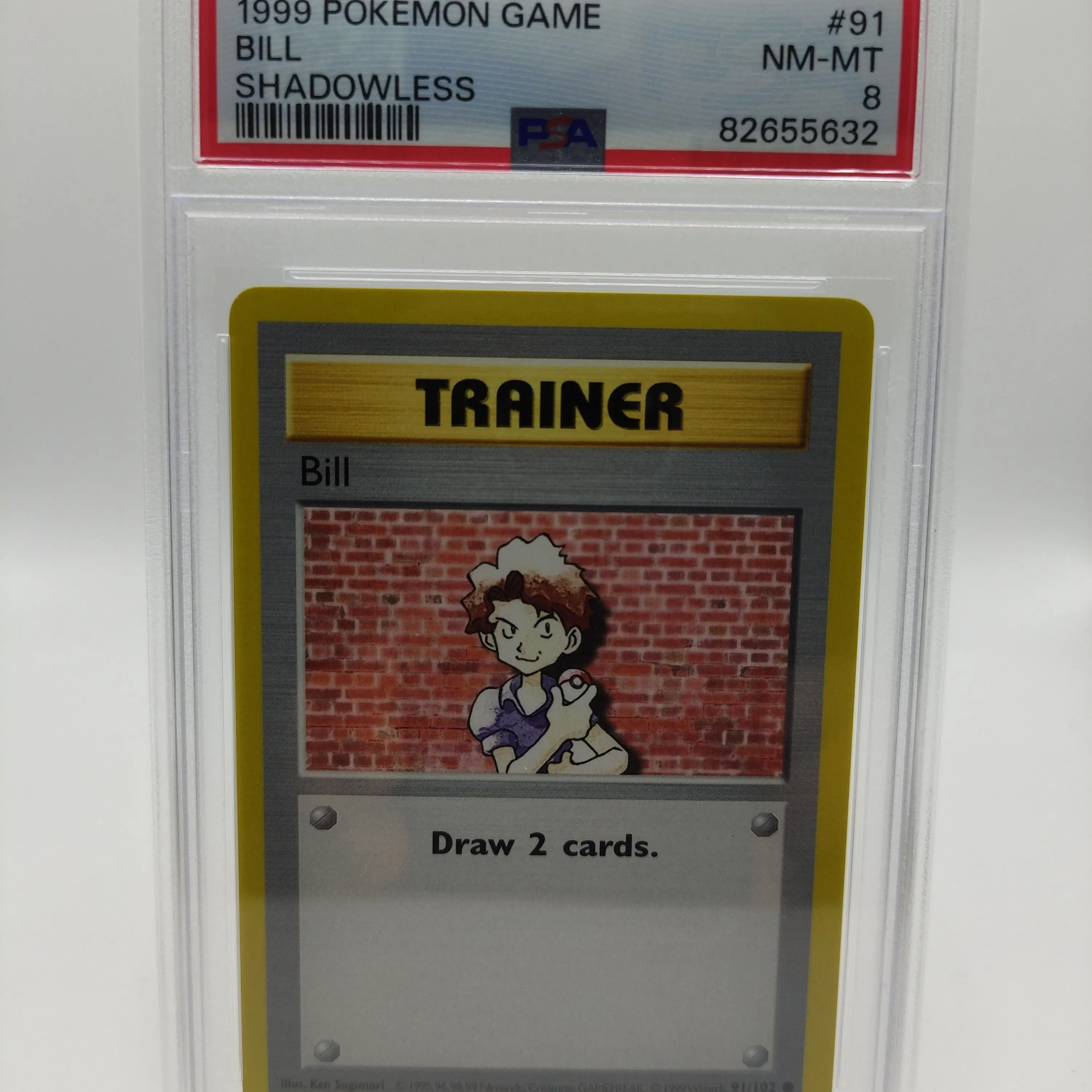 Product image for Base Set 1999 Pokemon Game Bill Shadowless PSA NM-MT 8