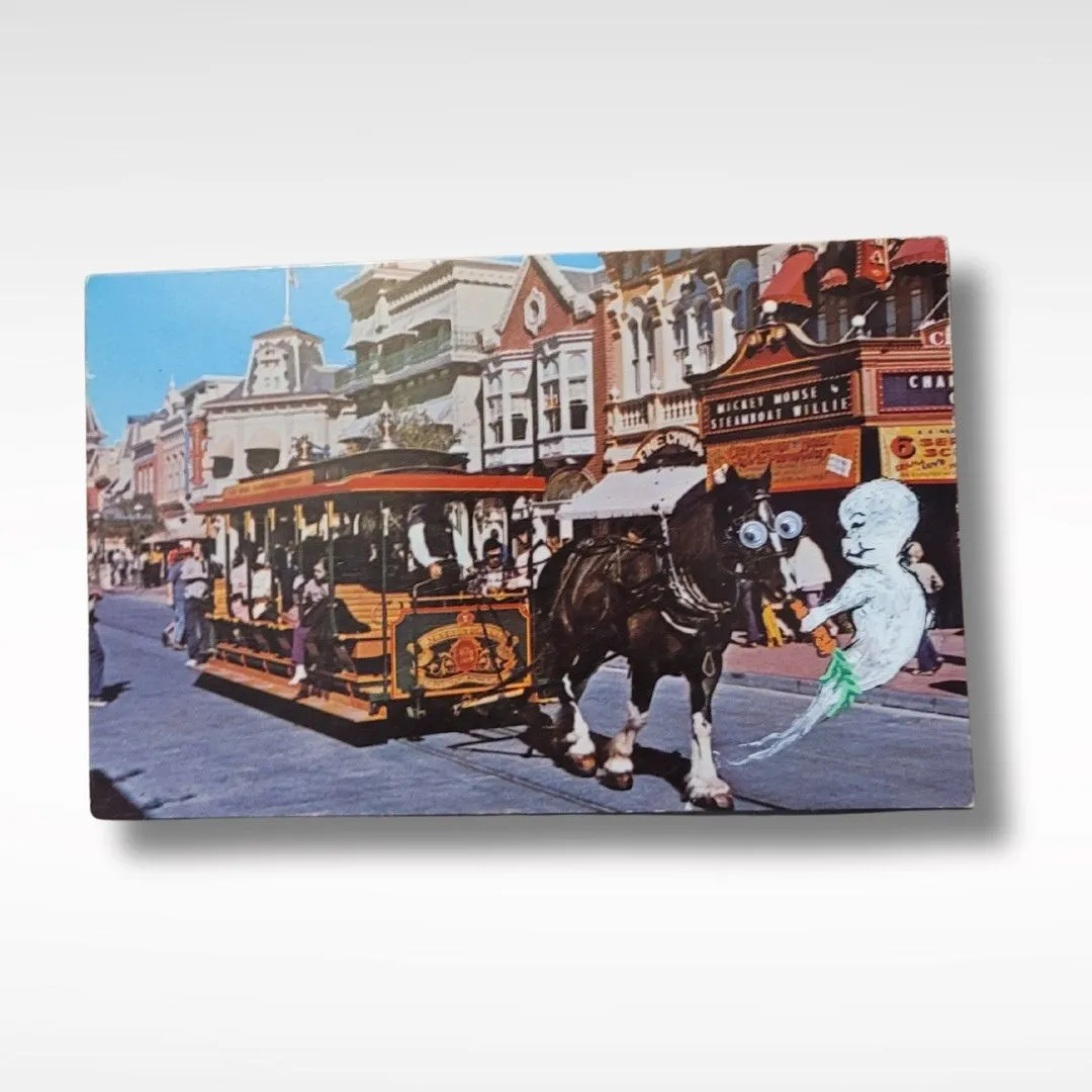 Product image for Handmade - Casper The Friendly Ghost Altered Postcard