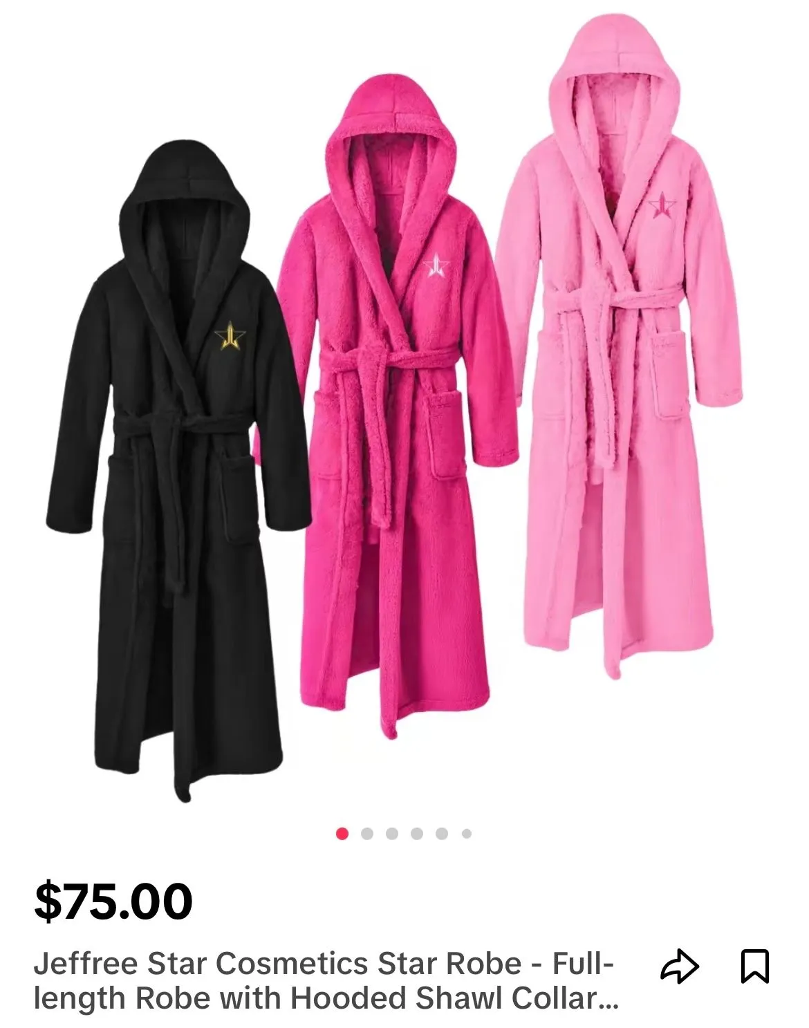 Product image for Jeffree Star Exclusive New Robe - Hot Pink S, L or XL