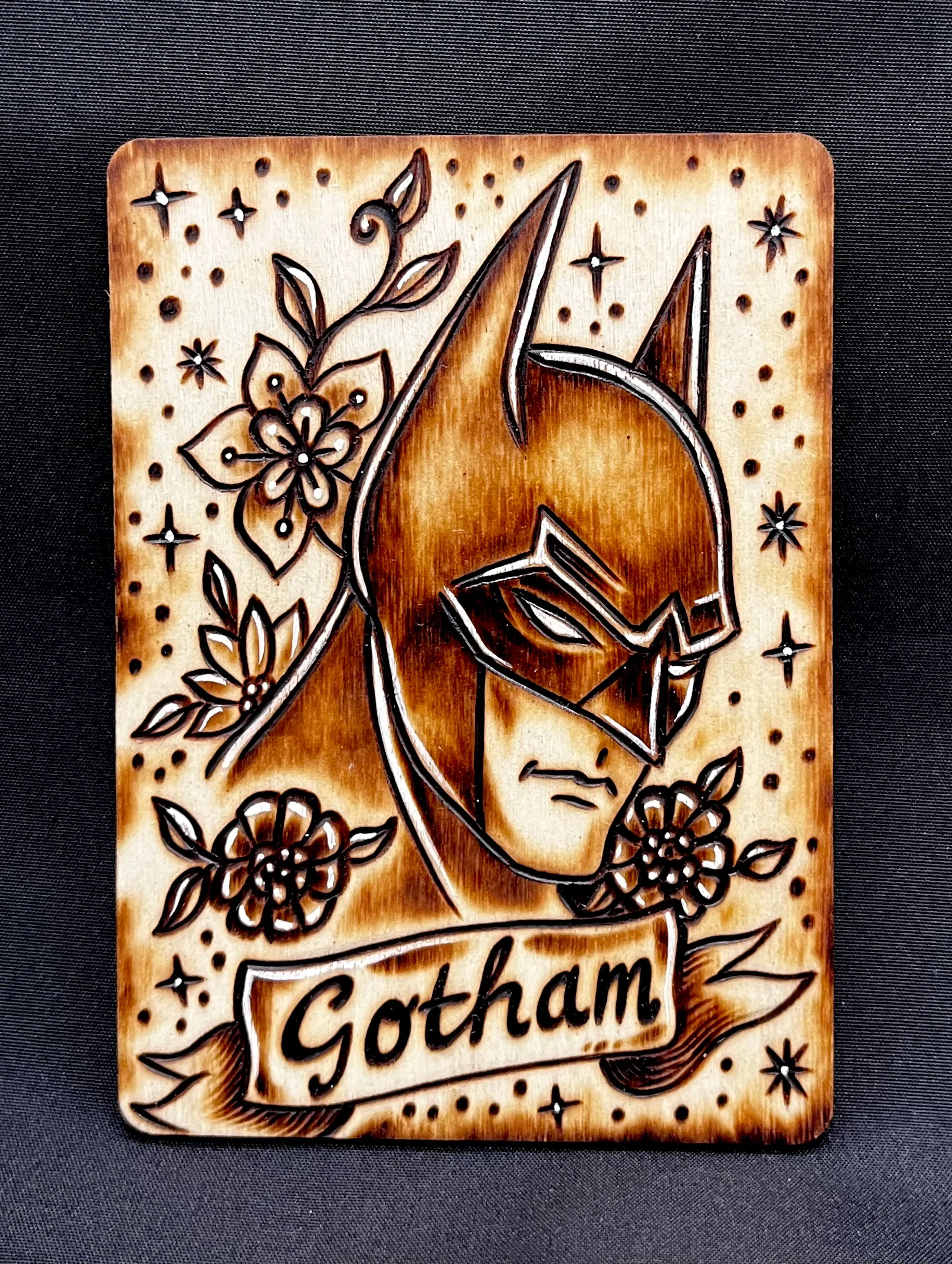 Product image for (ORIGINAL ART) Batman Tattoo Card