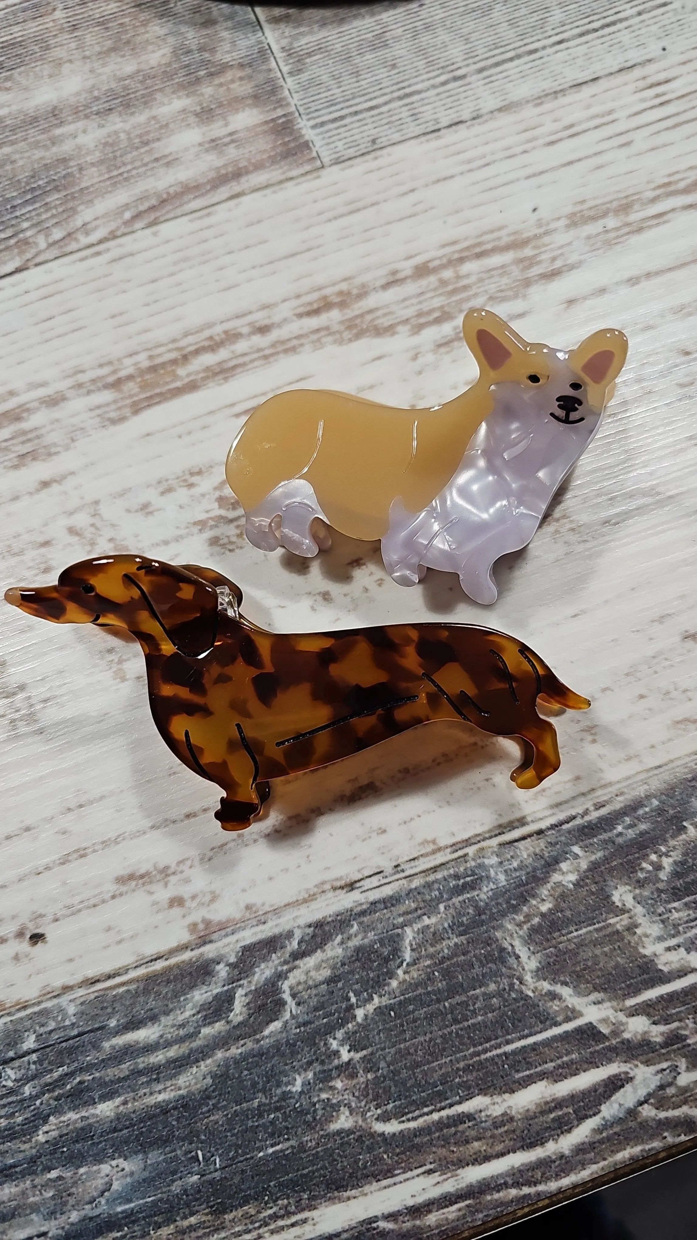 Product image for Corgi and Dauchund Plastic hairclips