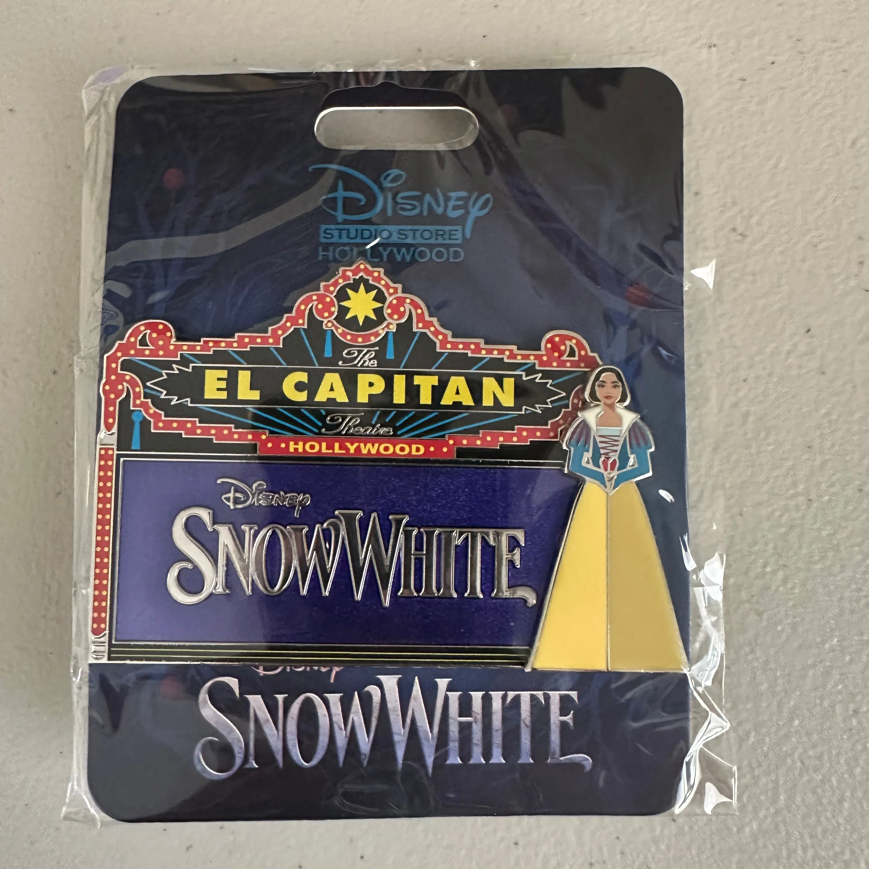 Product image for Disney Pin DSSH Snow White Marquee El Capitan Live Action LE 400 New Sealed on Card 2025