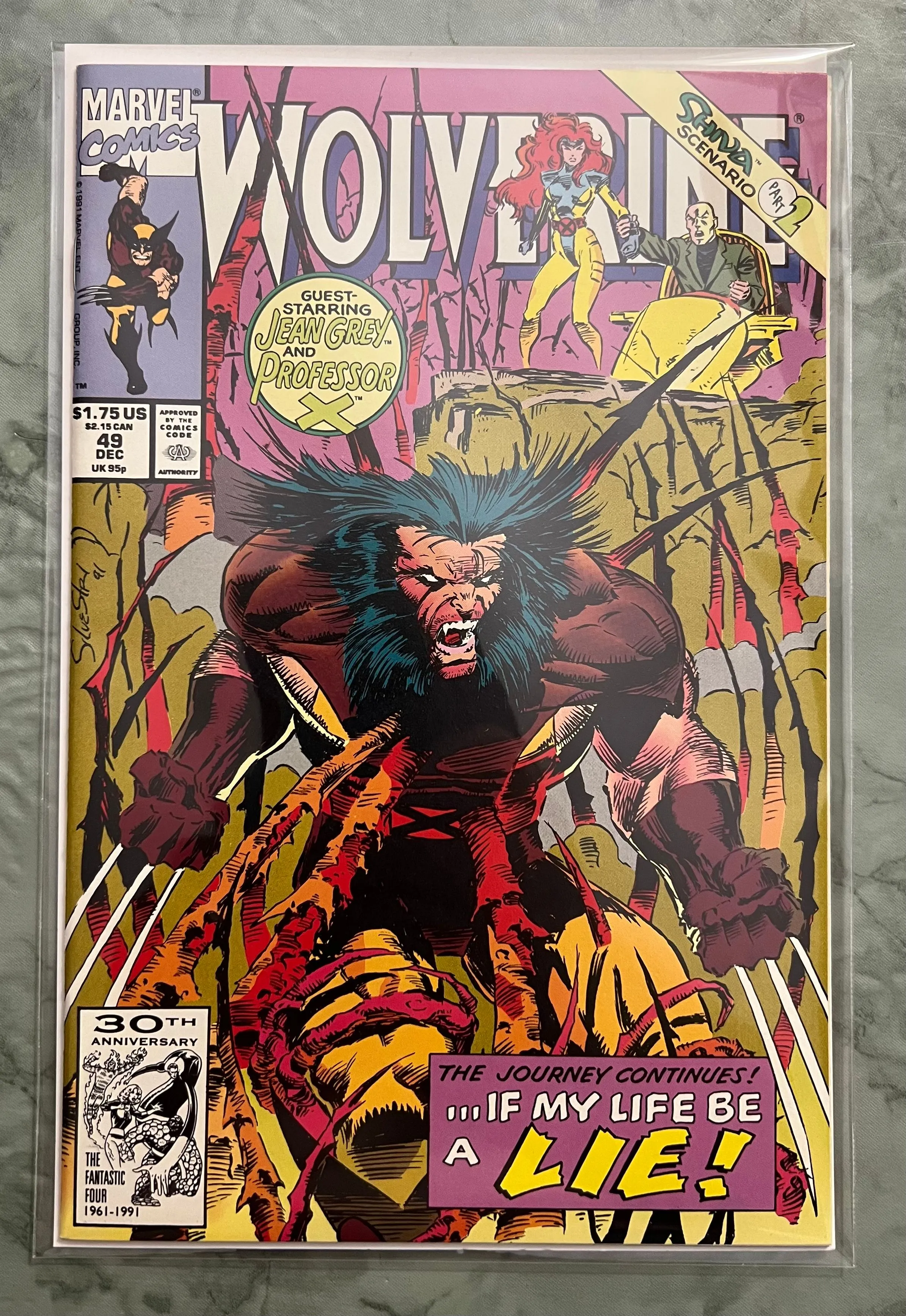 Product image for WOLVERINE 49 PROFESSOR X JEAN GREY 1991