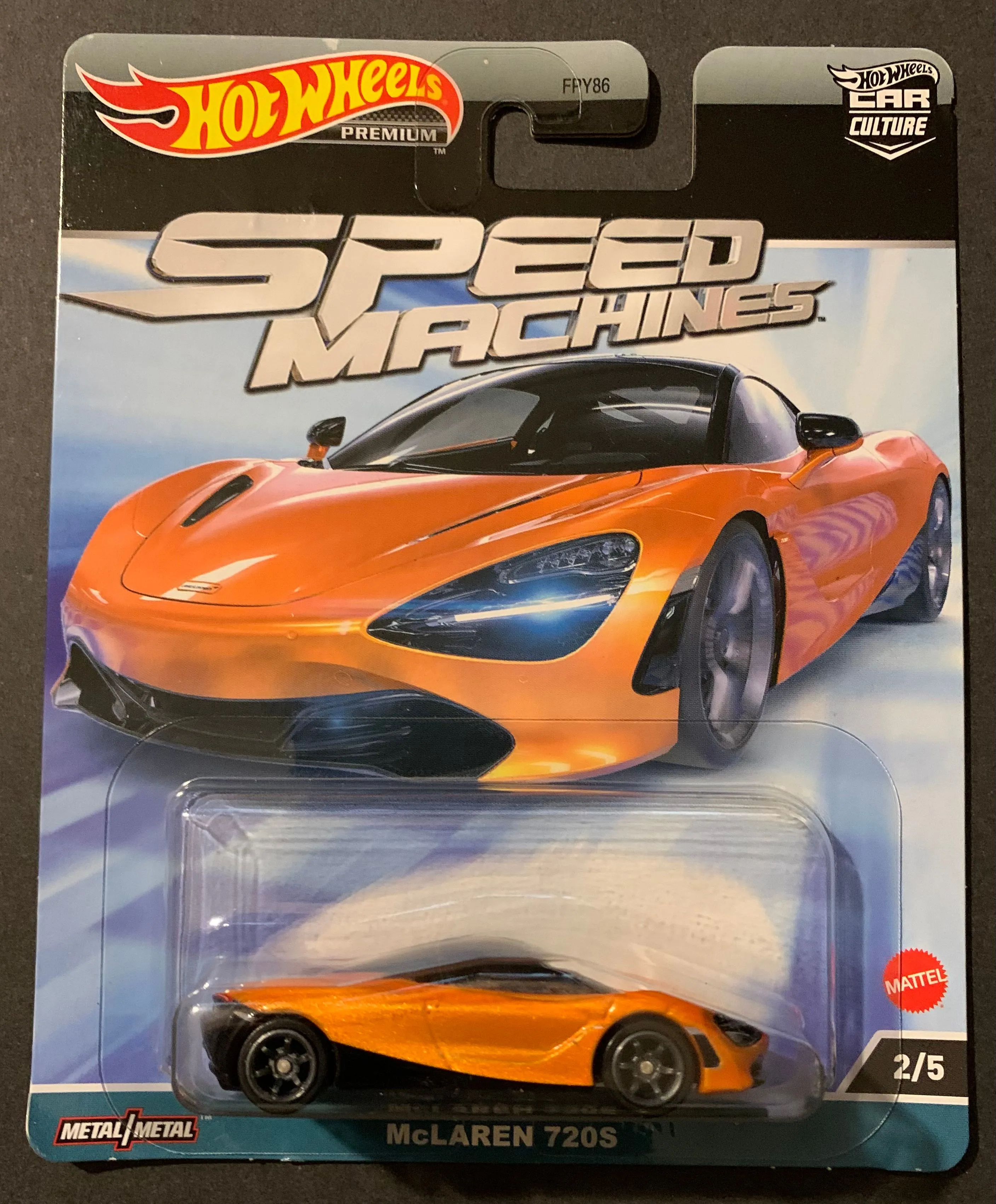 Product image for Hot Wheels Premium Car Culture Speed Machines #2/5 McLaren 720S 1:64 Real Riders