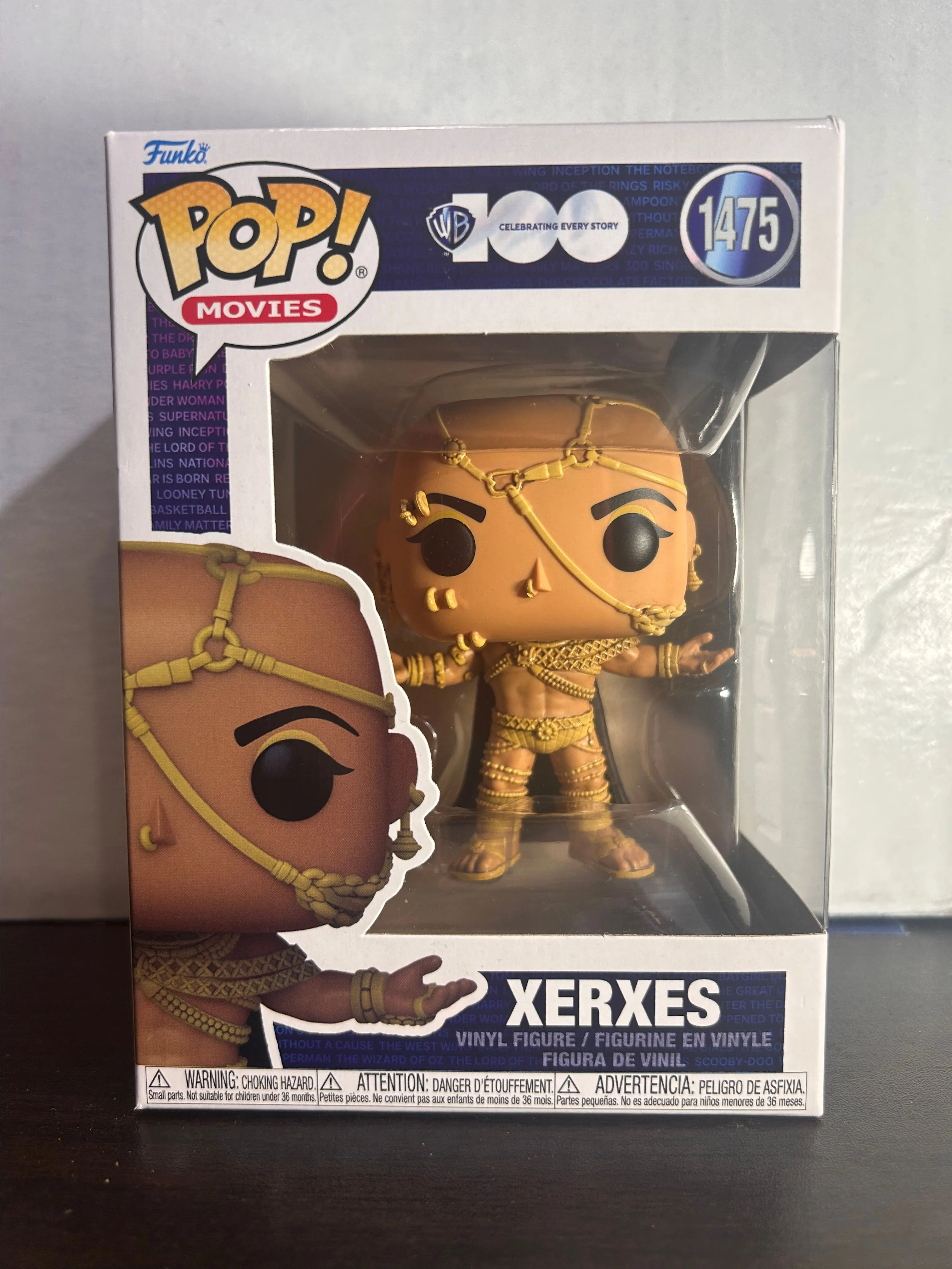 Product image for Xerxes 300 Movies WB 100 Vaulted Funko Pop 1475 With Protector