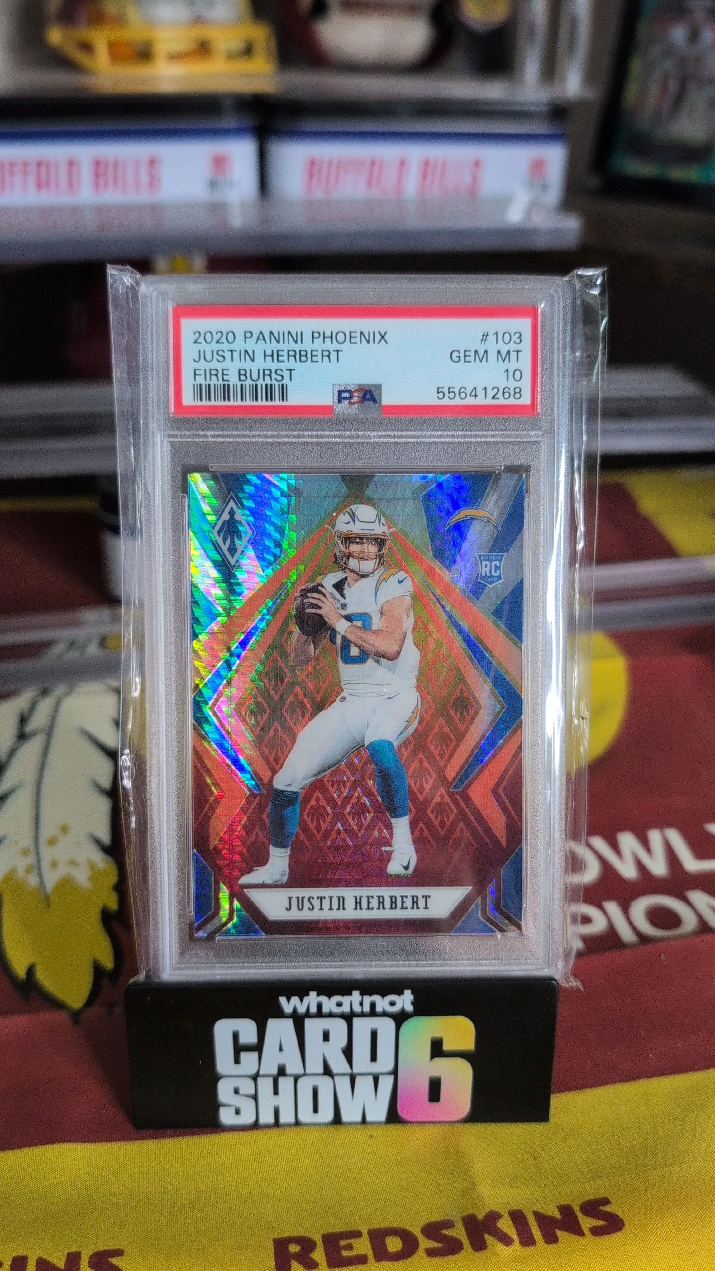 Product image for 2020 Phoenix Justin Herbert fireburst PSA 10