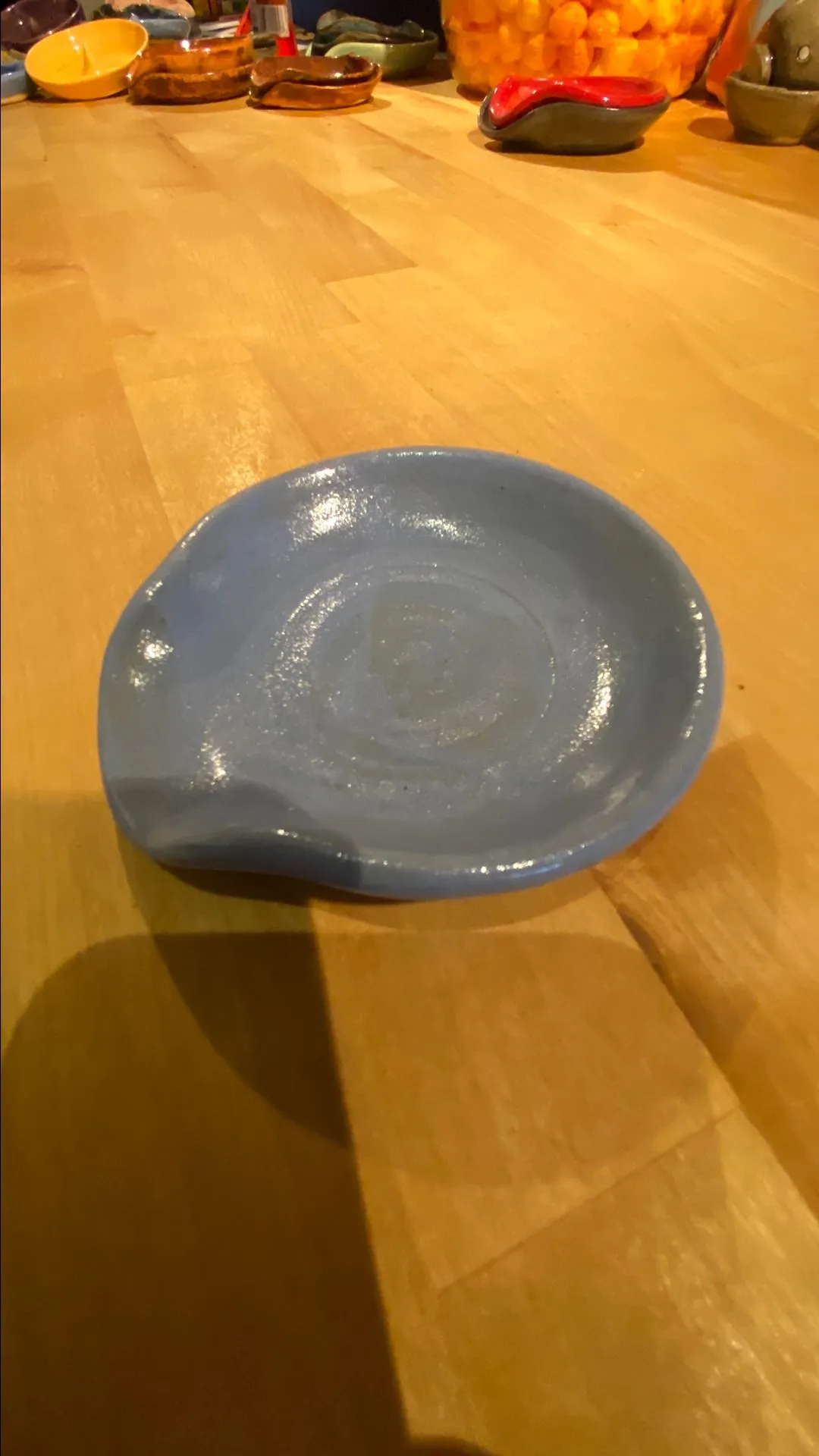 Product image for Round Ceramic Spoon Rest - Pale Blue