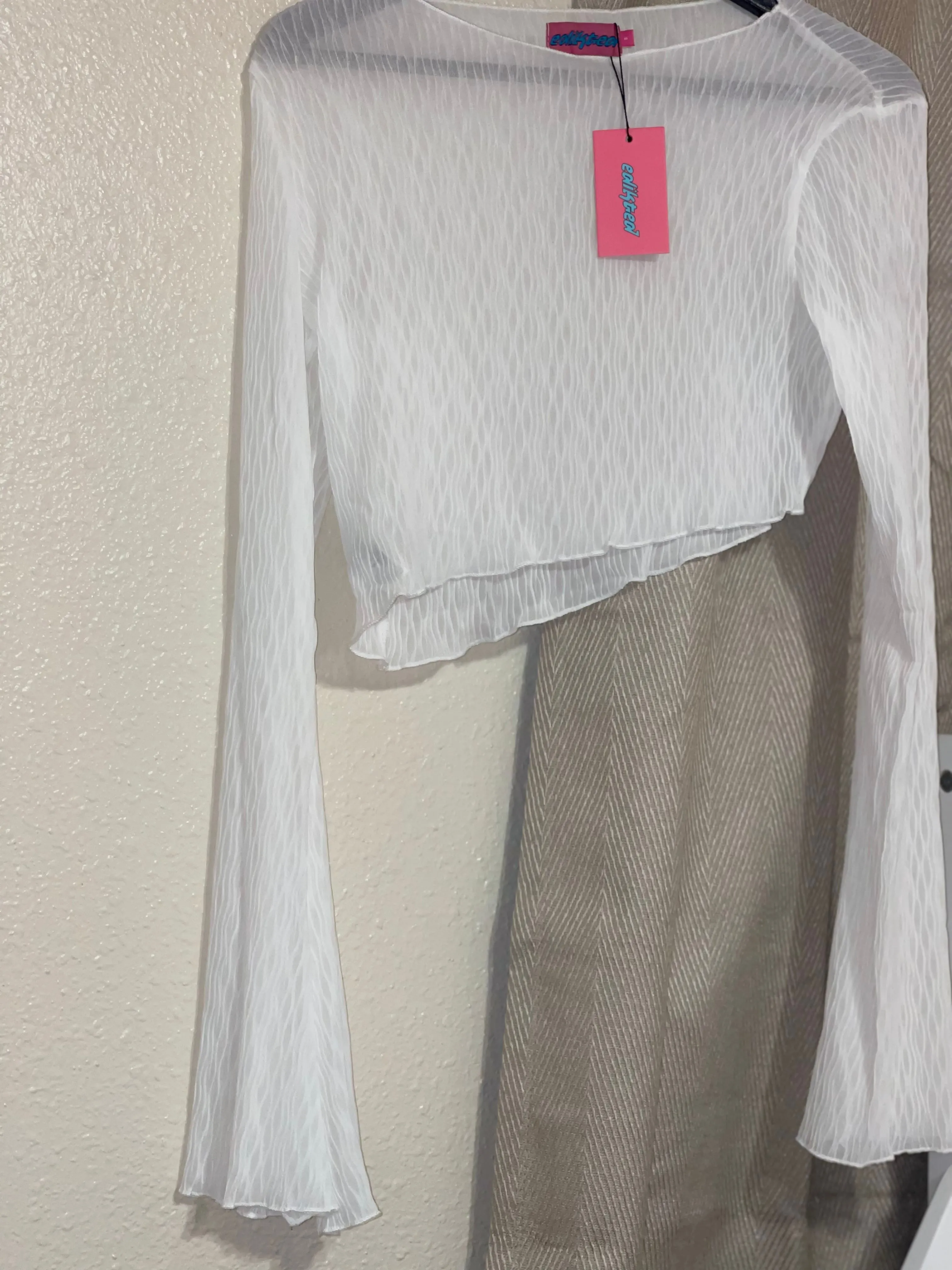 Product image for White asymmetrical top