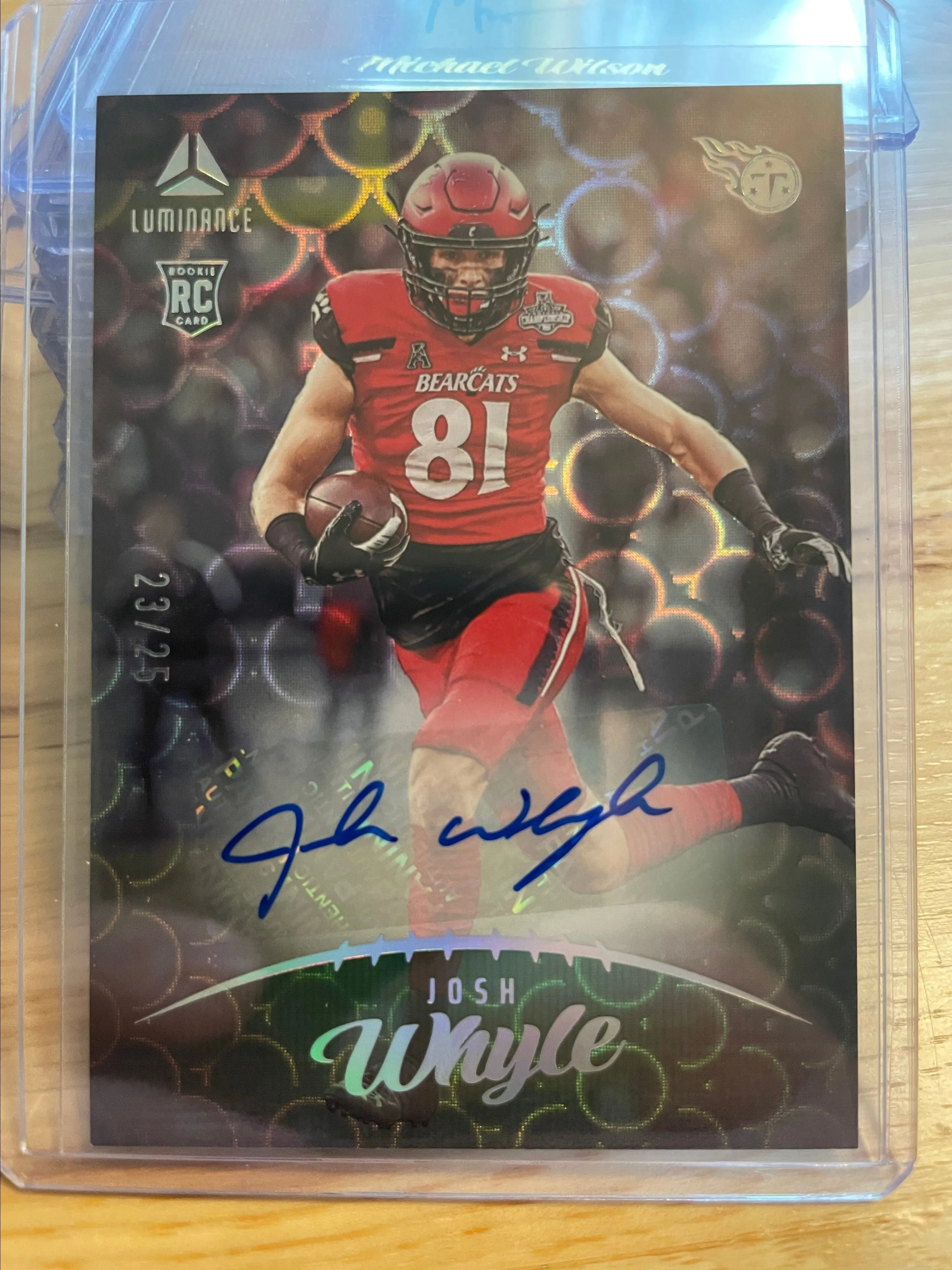 Product image for Josh Whyle Luminance ROOKIE Auto /25 Bearcats Titans