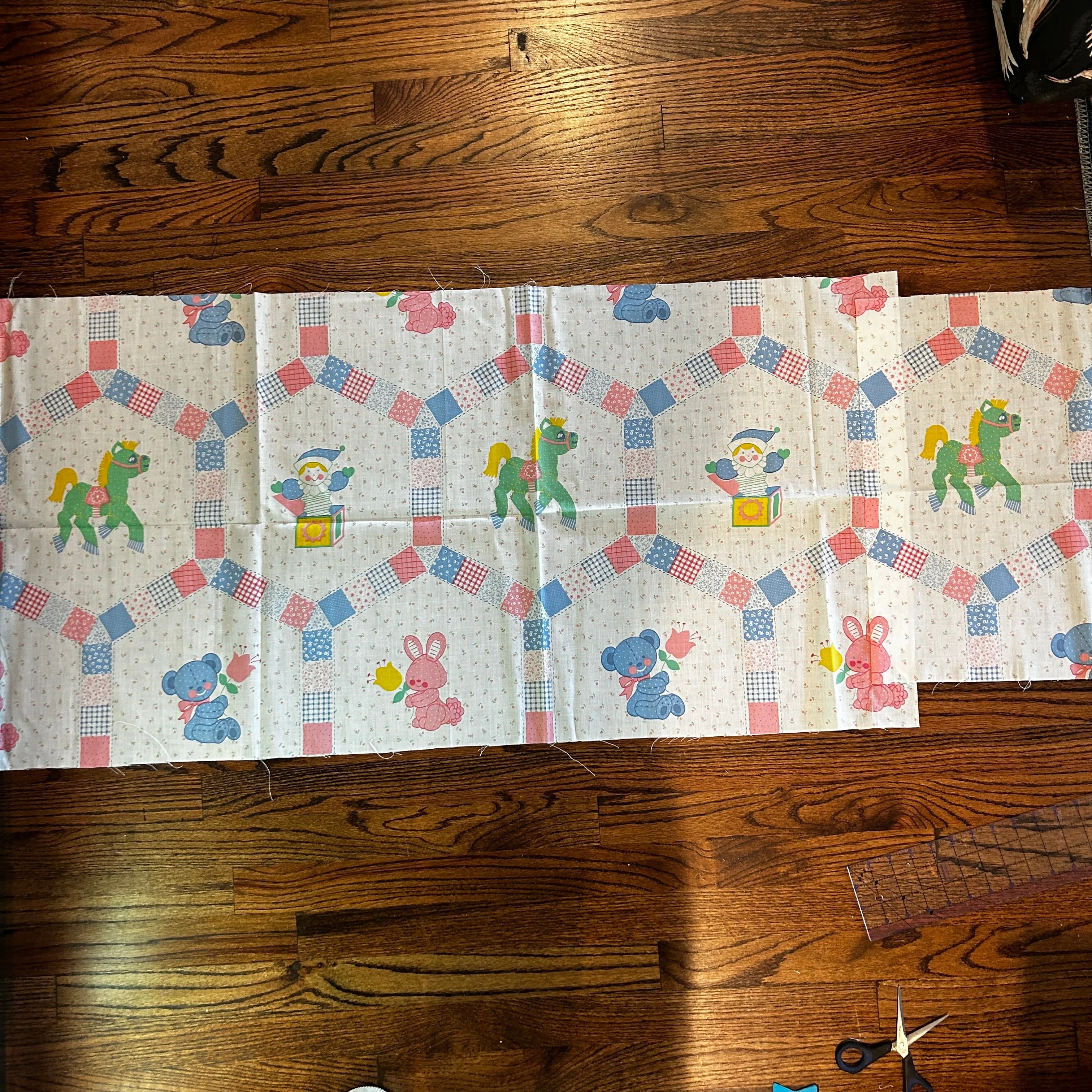 Product image for Vintage Asymmetrical Anthropomorphic Fabric