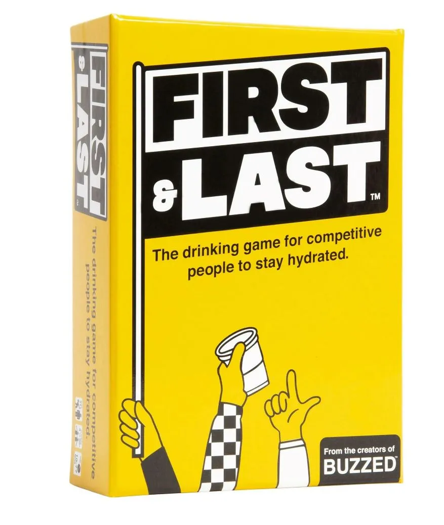Product image for 00a. First & Last from The Creators of Buzzed,  The Competitive Drinking Game Includes 250 Fi