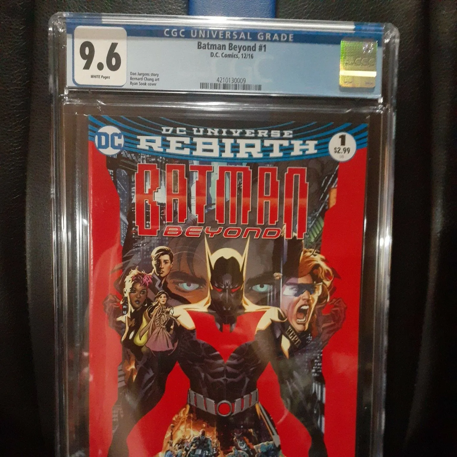 Product image for CGC 9.6 Graded Batman Beyond Rebirth Comic #1 Ryan Sook Variant Cover DC (2016