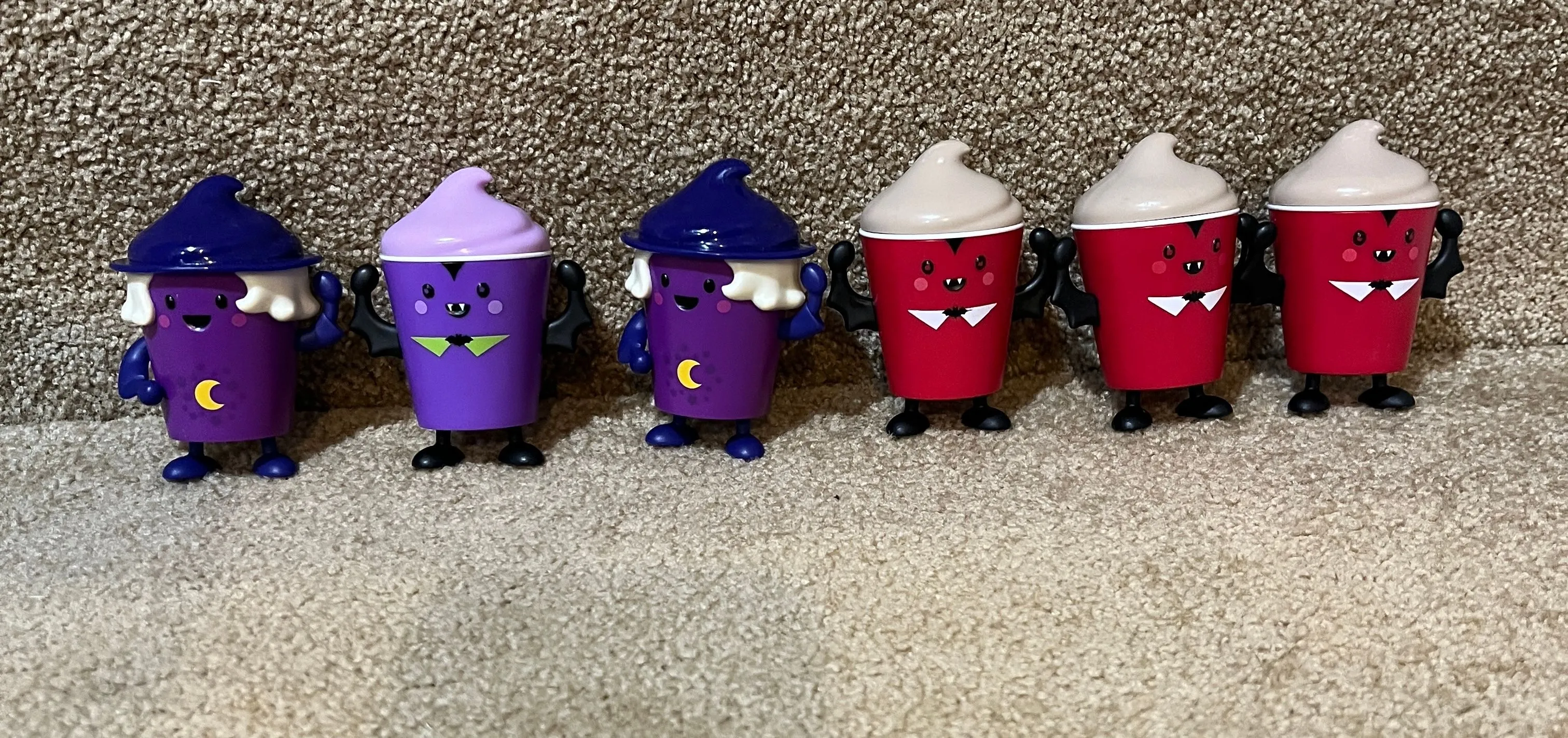 Product image for Lot Of 6 Wendy’s Kids Meal Frosty Frights Halloween Toys Figures 2024