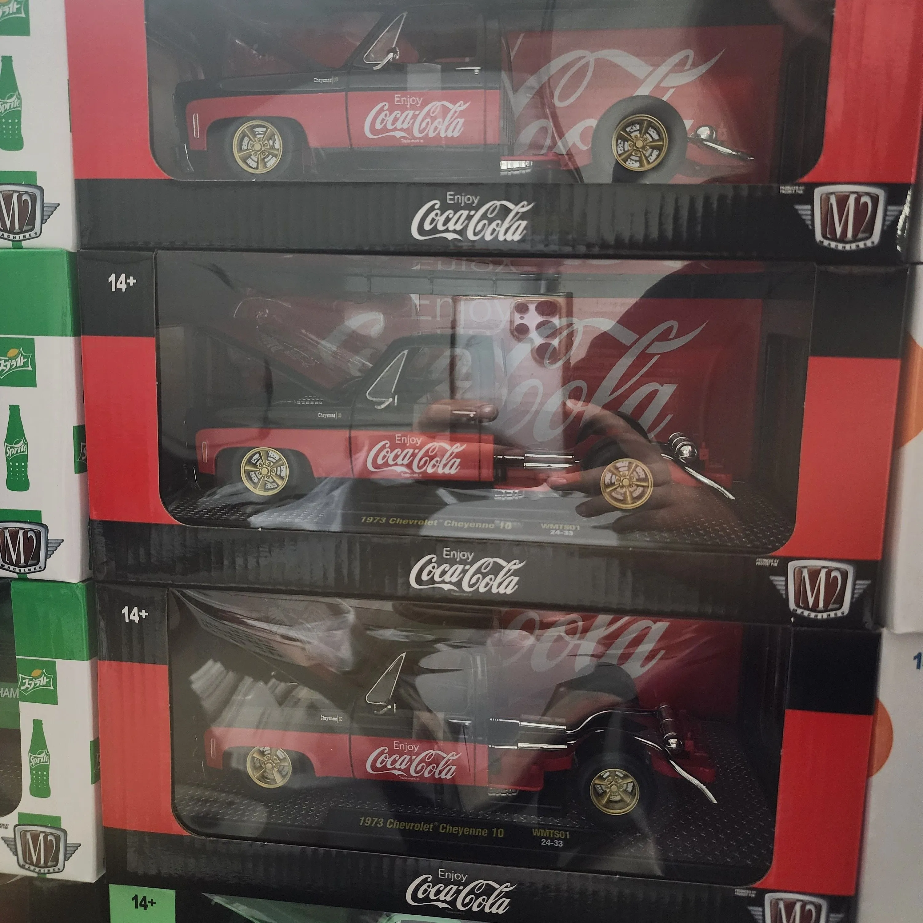 Product image for M2 Machines Coca-Cola 1973 Chevy Cheyenne Bed-less Pickup