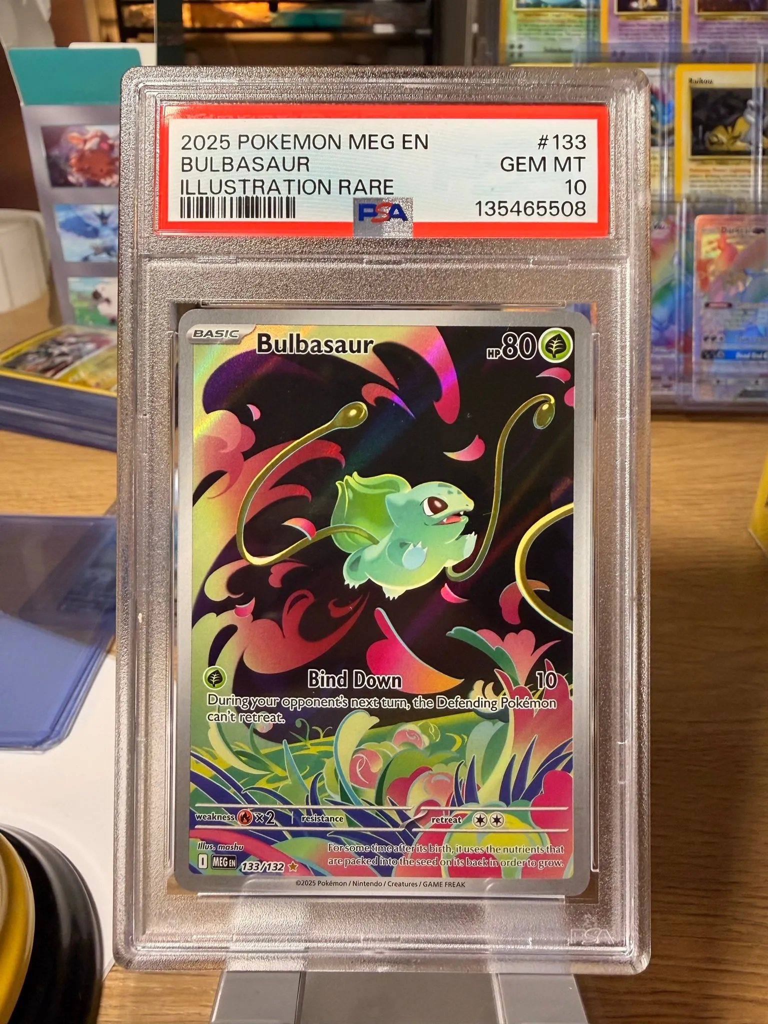 2025 Pokemon Meg En-Mega Evolution Bulbasaur Illustration Rare PSA GEM MT  10  Whatnot: Shop, Sell, Connect