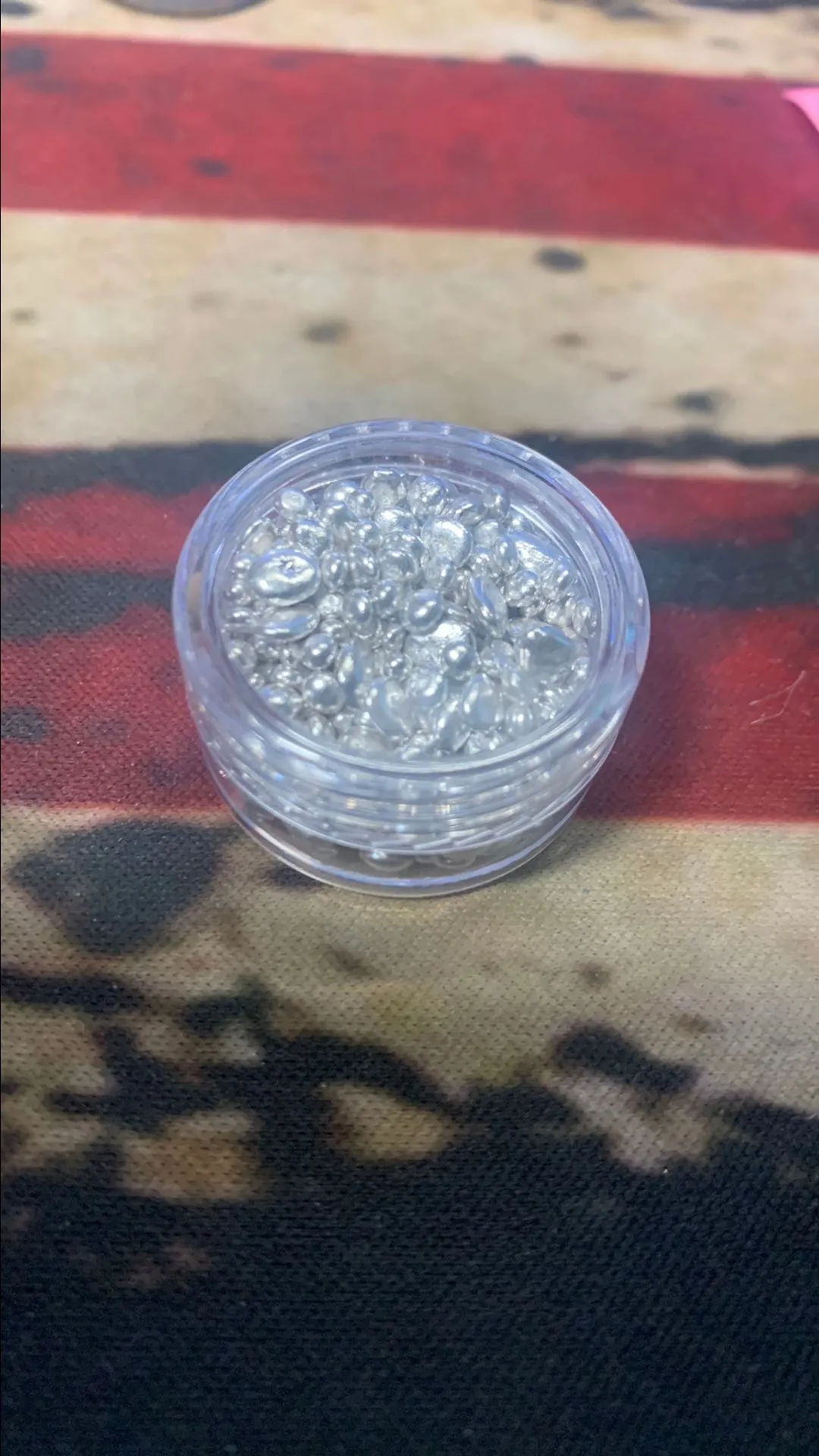 Product image for 1 OZ .999 SILVER SHOT IN PLASTIC SCREW TIGHT CONTAINER