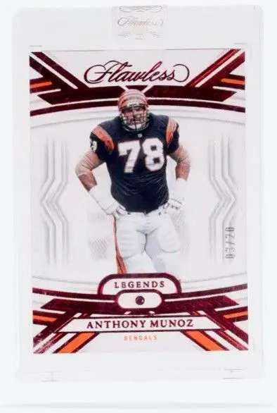 Product image for 2023 Panini Flawless Anthony Munoz Ruby 03/20 #77