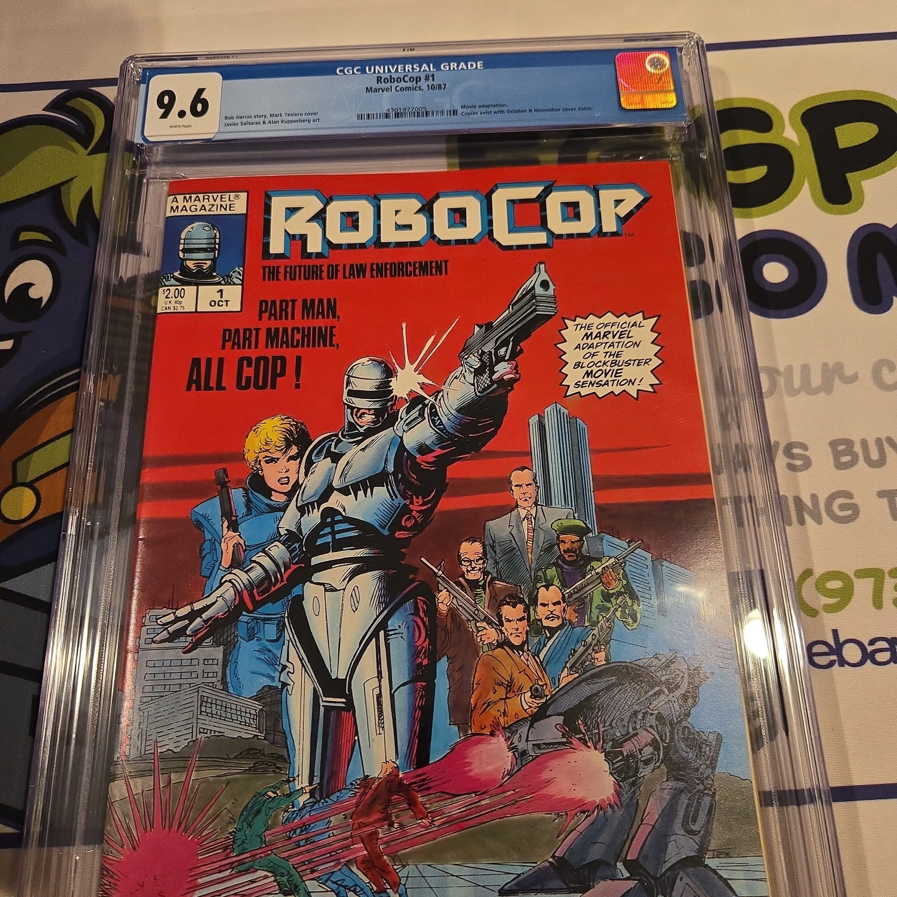 Product image for Robocop Magazine #1 CGC 9.6 white pages 