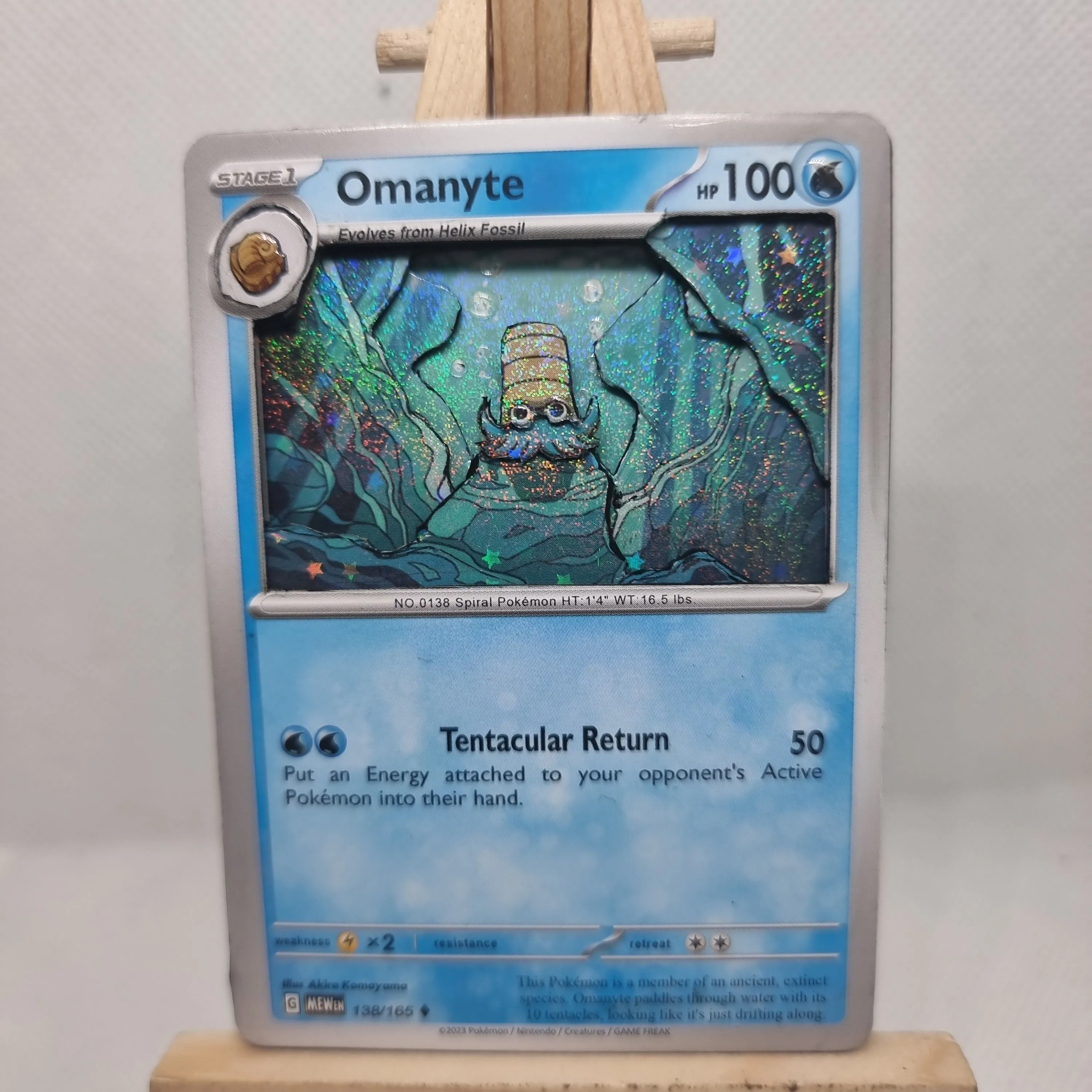 pokemon omanyte card Trading Card Standard Size Sleeves (200-Pack) main image 1