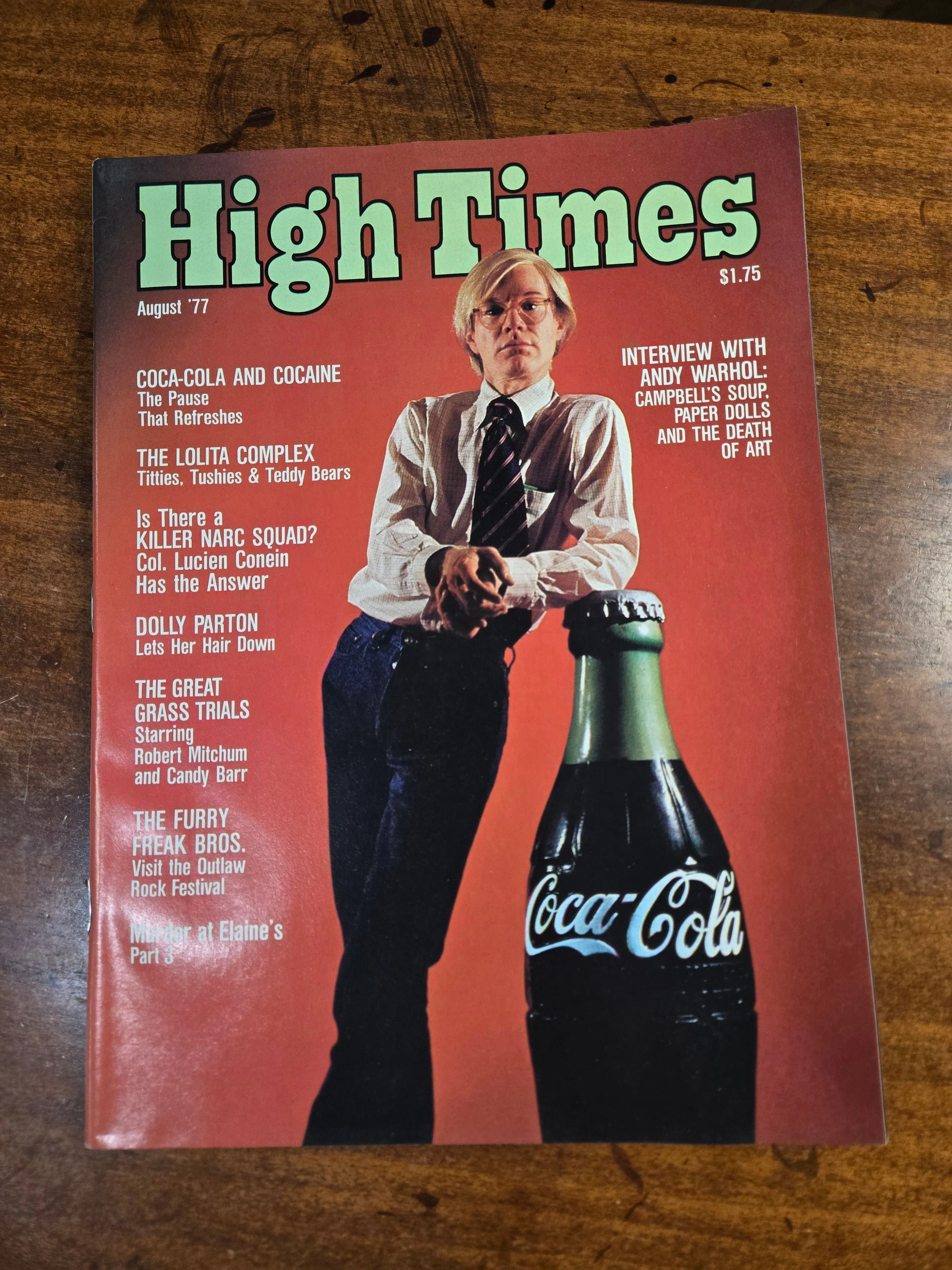 Product image for 1970s New Old High Times Andy Warhol 