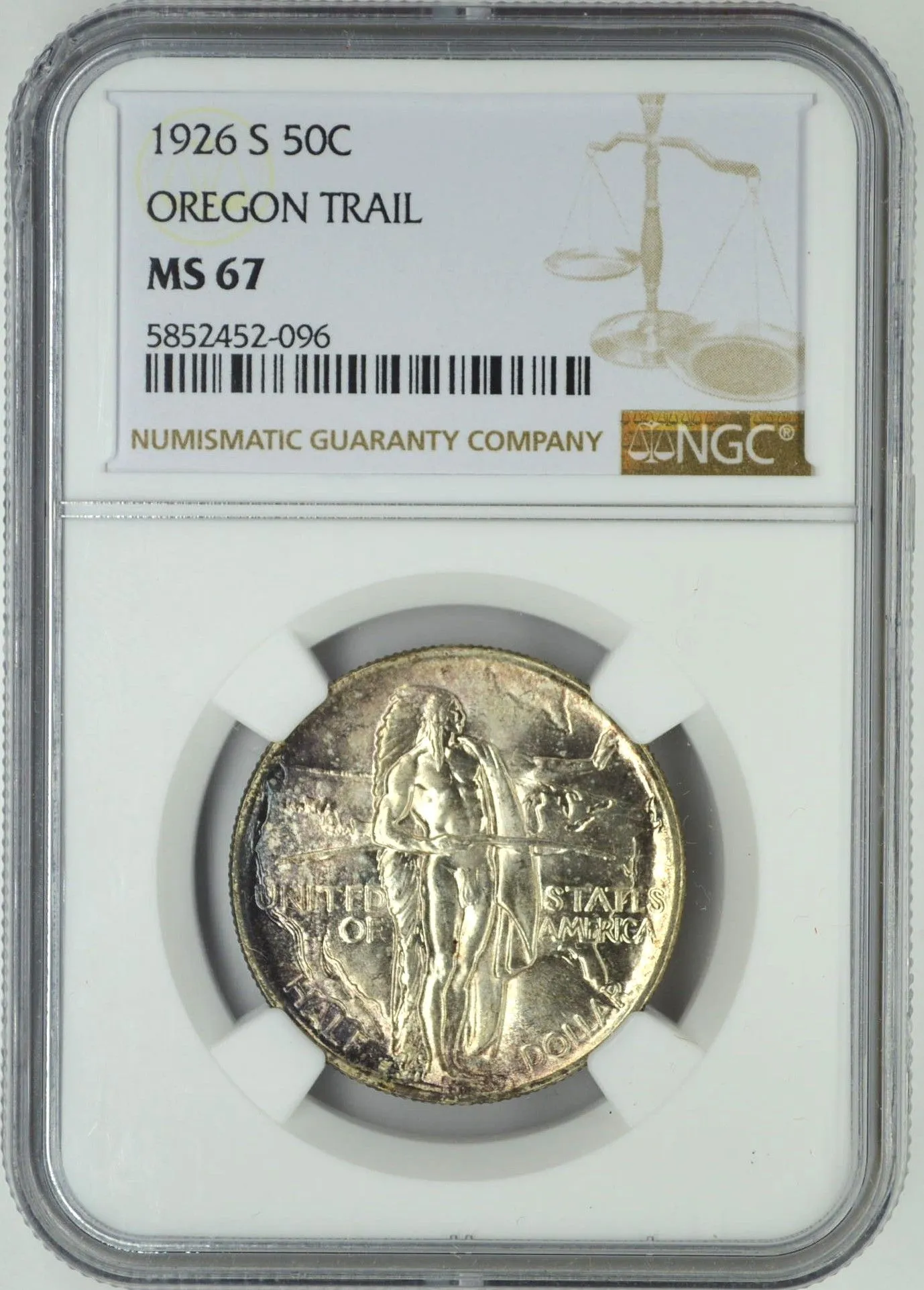 Product image for 1926 S OREGON TRAIL COMMEMORATIVE HALF DOLLAR 50C NGC MS 67