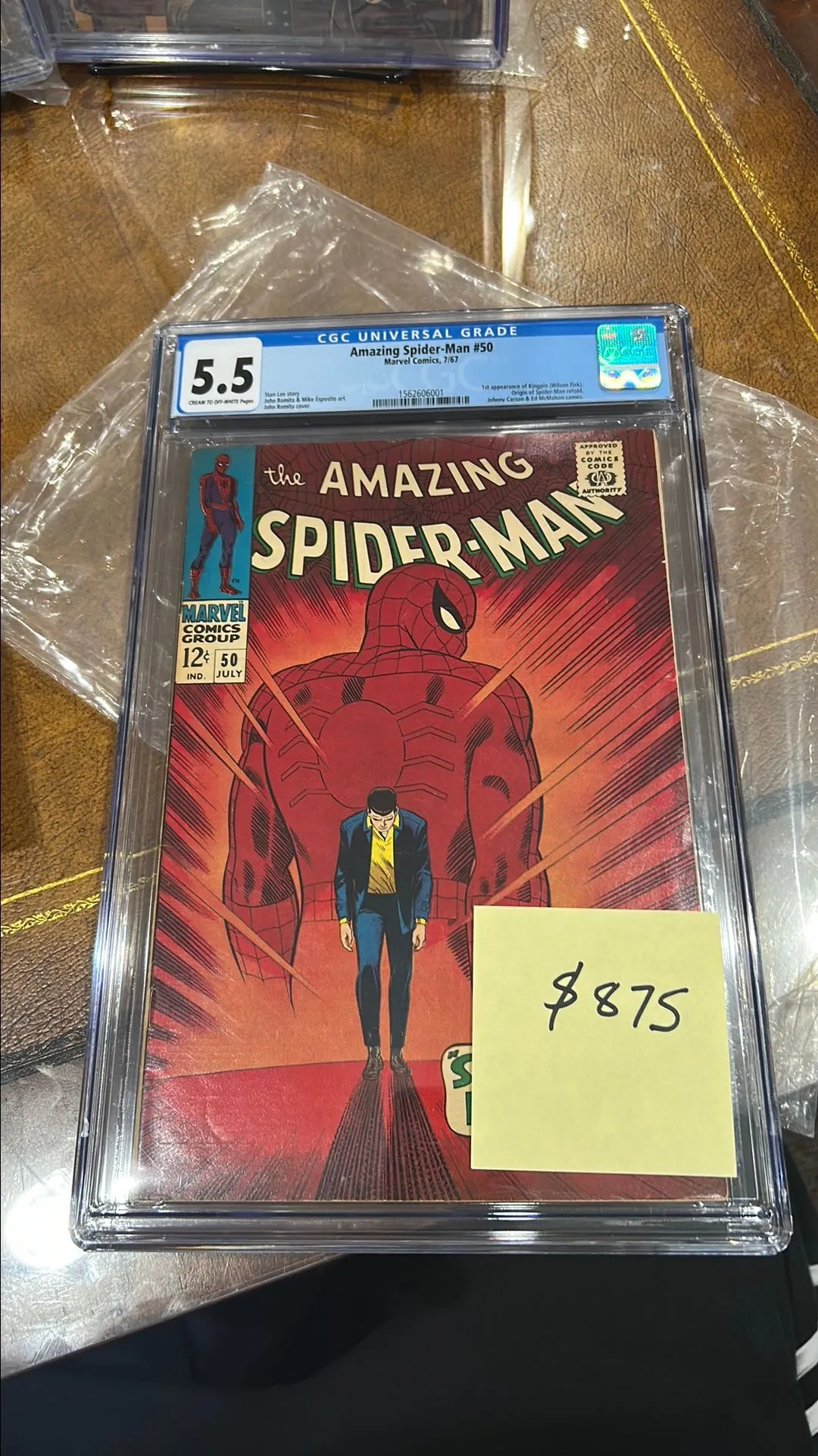 Product image for Amazing Spider-Man 50 CGC 5.5 Unpressed