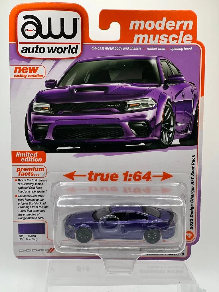Product image for AW Modern Muscle - 2023 Dodge Charger R/T Scat Pack (Plum Cherry)