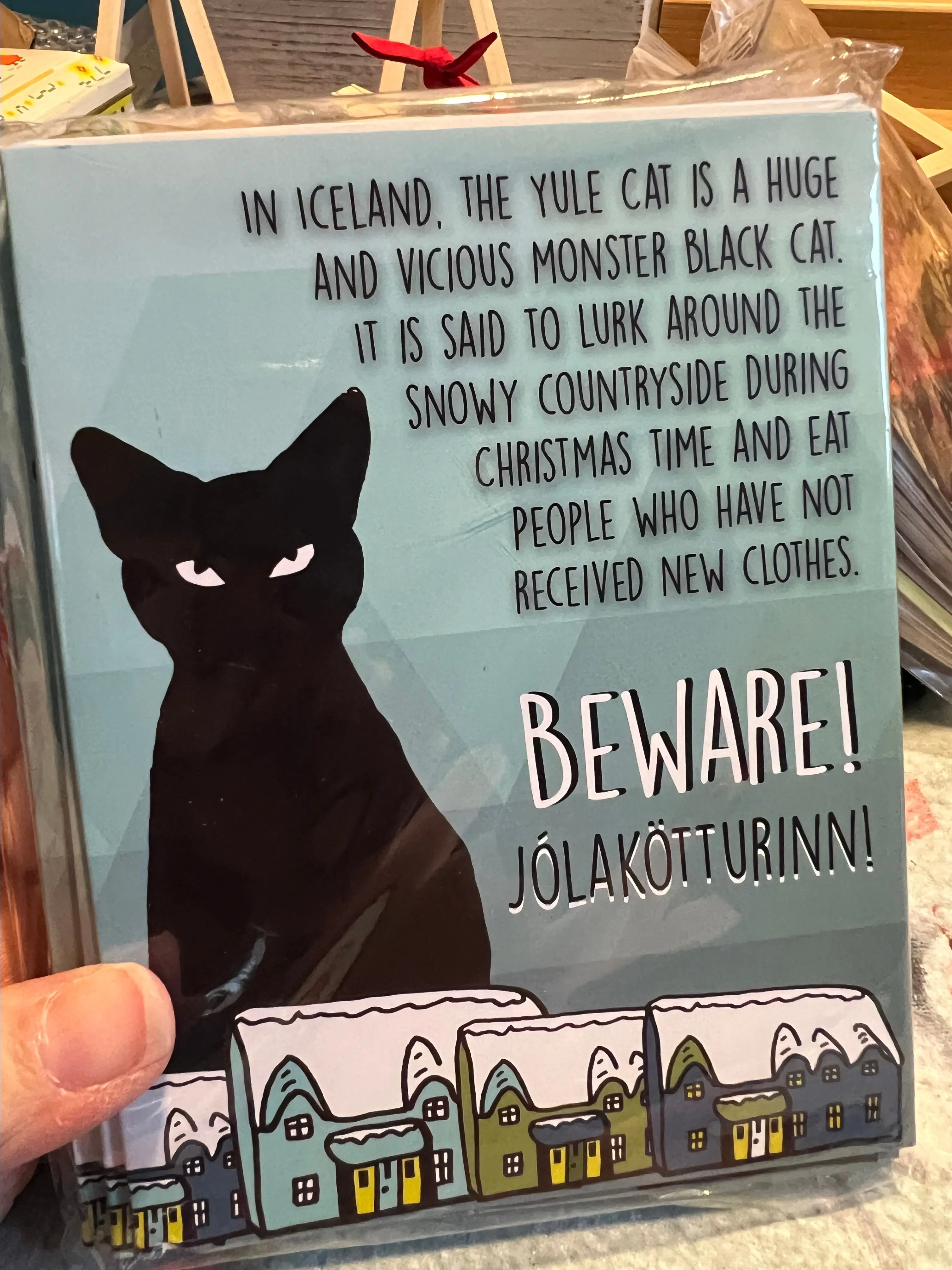 Product image for Bn007. Ten pack of OG Icelandic Yule Cat cards