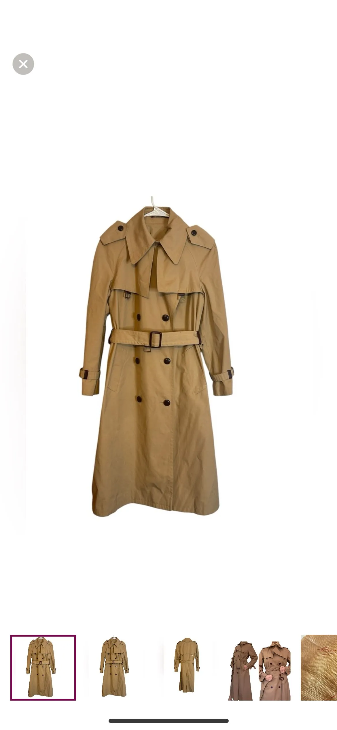 Product image for 1970s  Etienne Aigner belted trench coat vintage size large