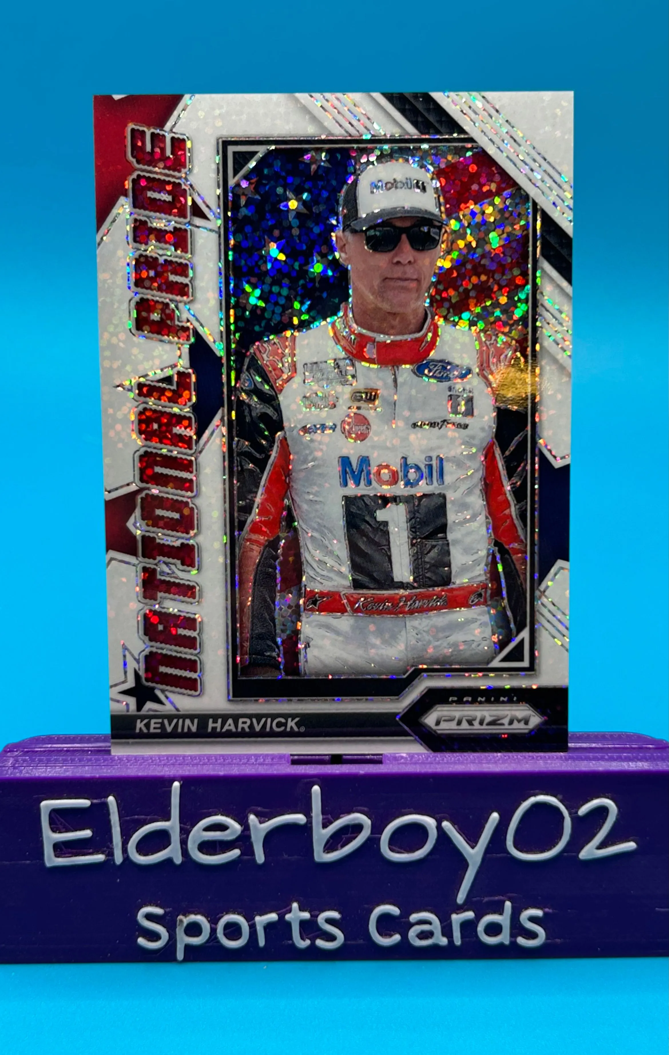 Product image for Kevin Harvick National Pride White Sparkle 2023 Panini Prizm Racing Nascar
