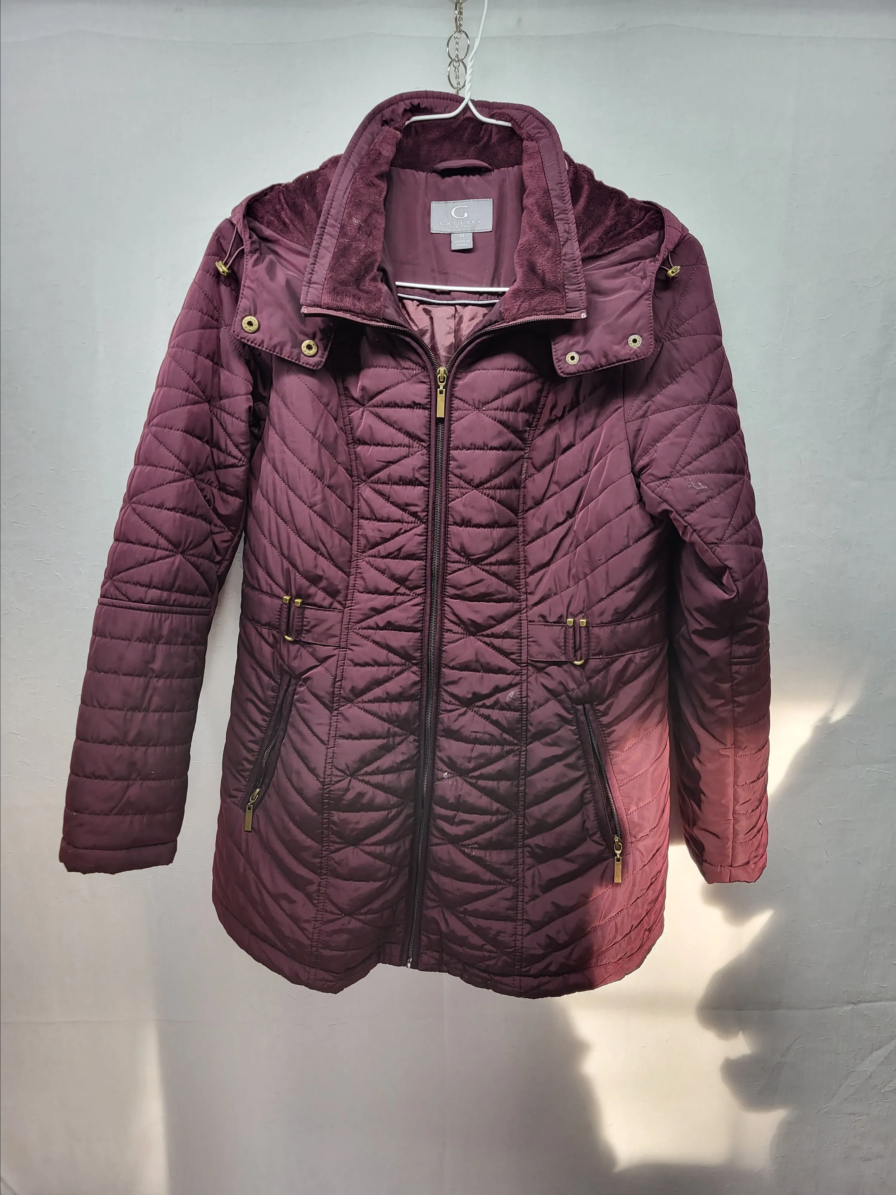 Product image for Women's Gallery NY Medium Maroon Winter Jacket