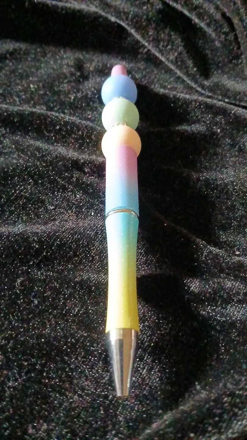 Product image for beadable Pens - pastel blue, yellow  and pink #137